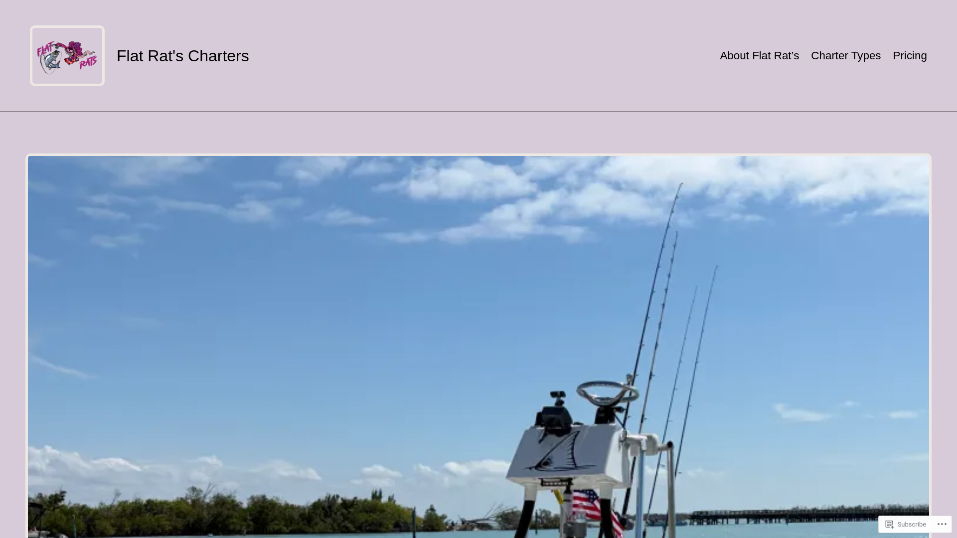 website screenshot of https://flatratscharters.com/