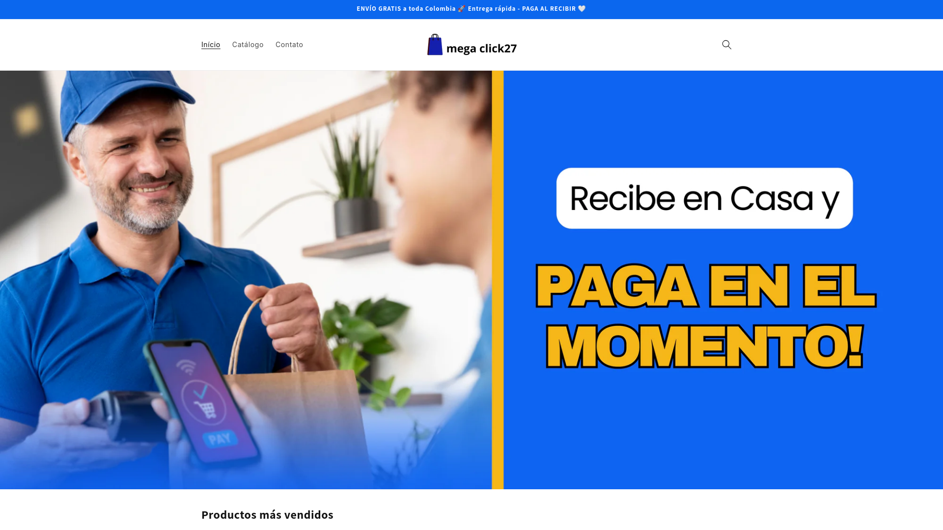 website screenshot of https://megaclick27.com.br/