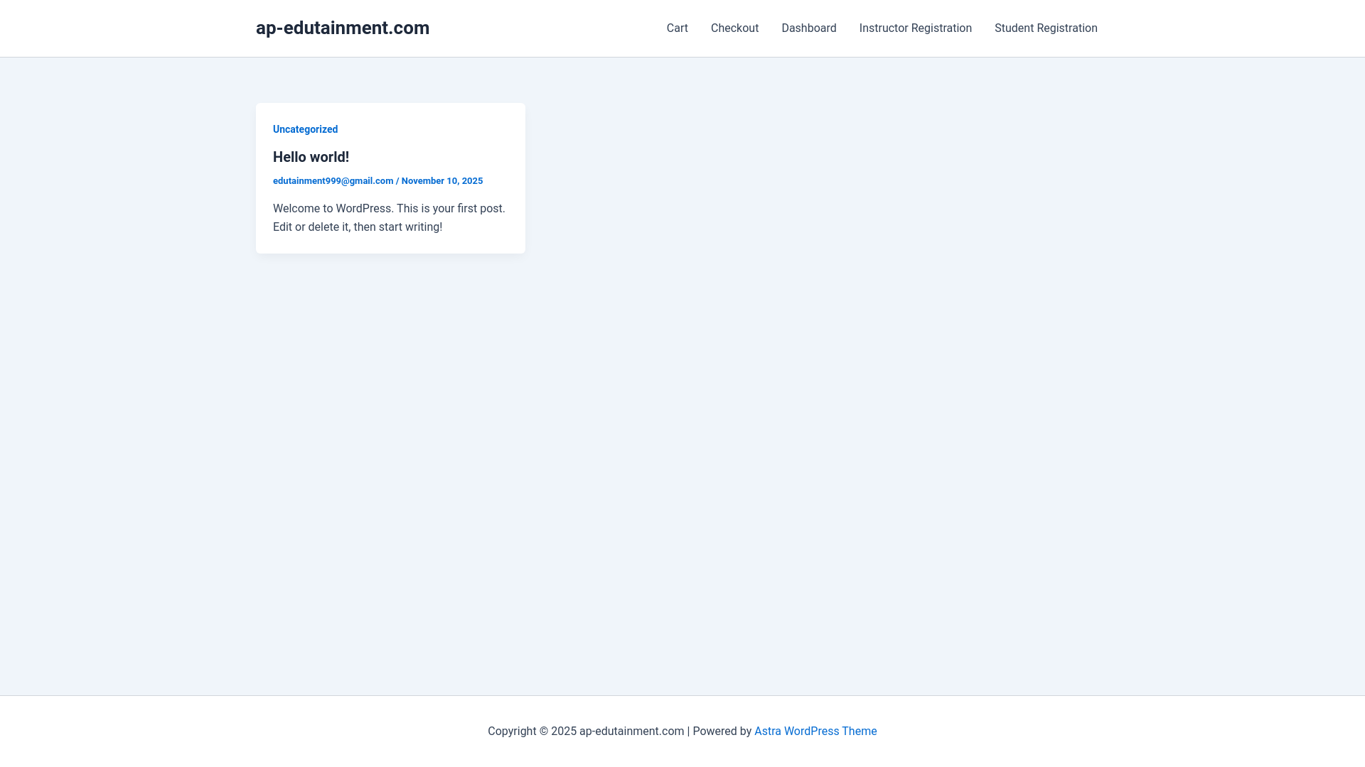 website screenshot of https://ap-edutainment.com/