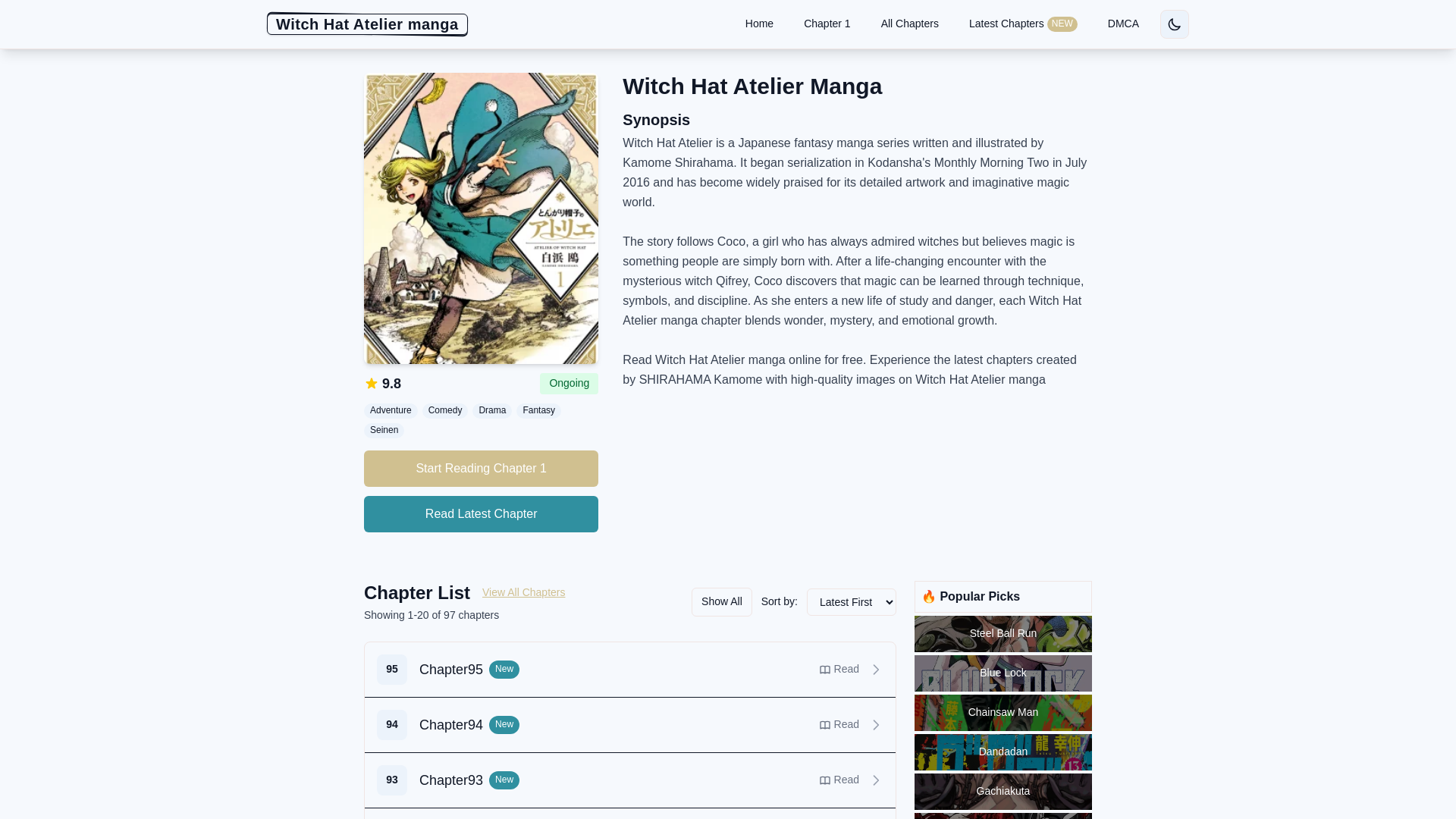 website screenshot of https://witch-hat-atelier-saas.pages.dev/
