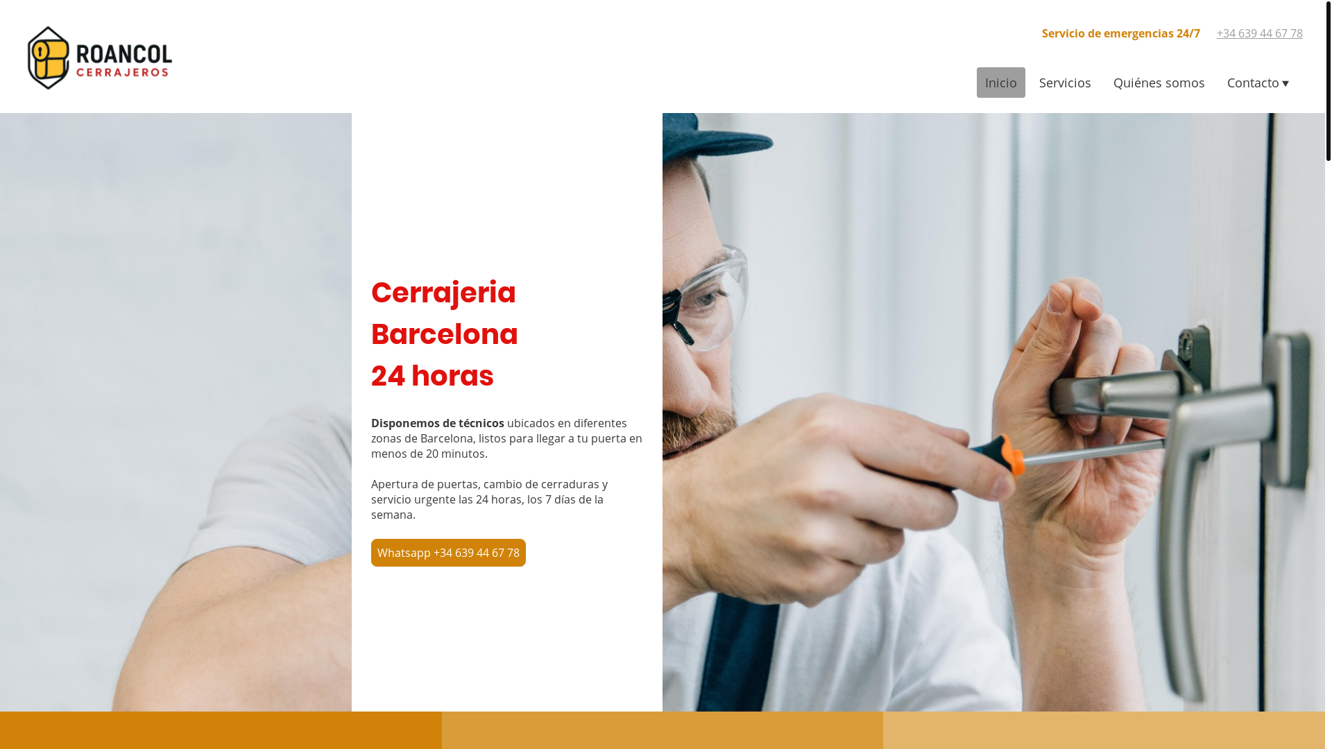 website screenshot of https://roancolcerrajeria.com/