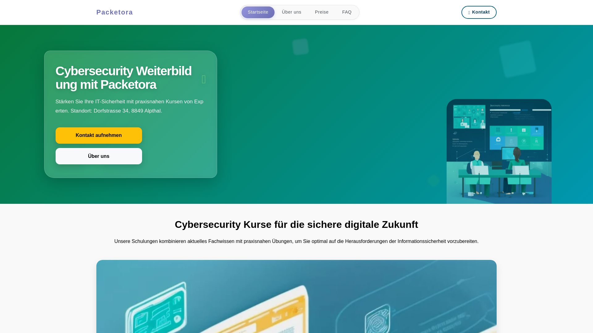 website screenshot of https://packetora.info