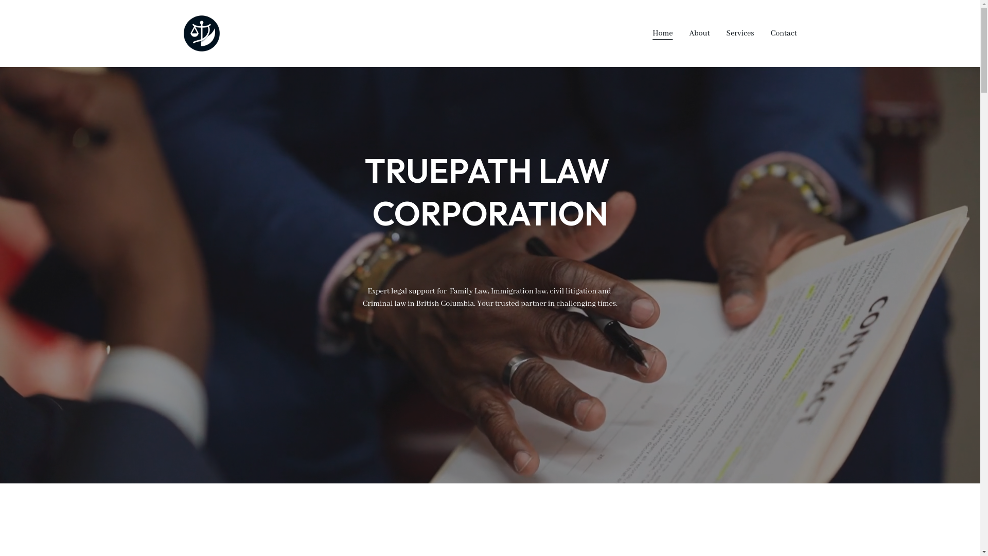 website screenshot of https://truepathlawyers.ca/