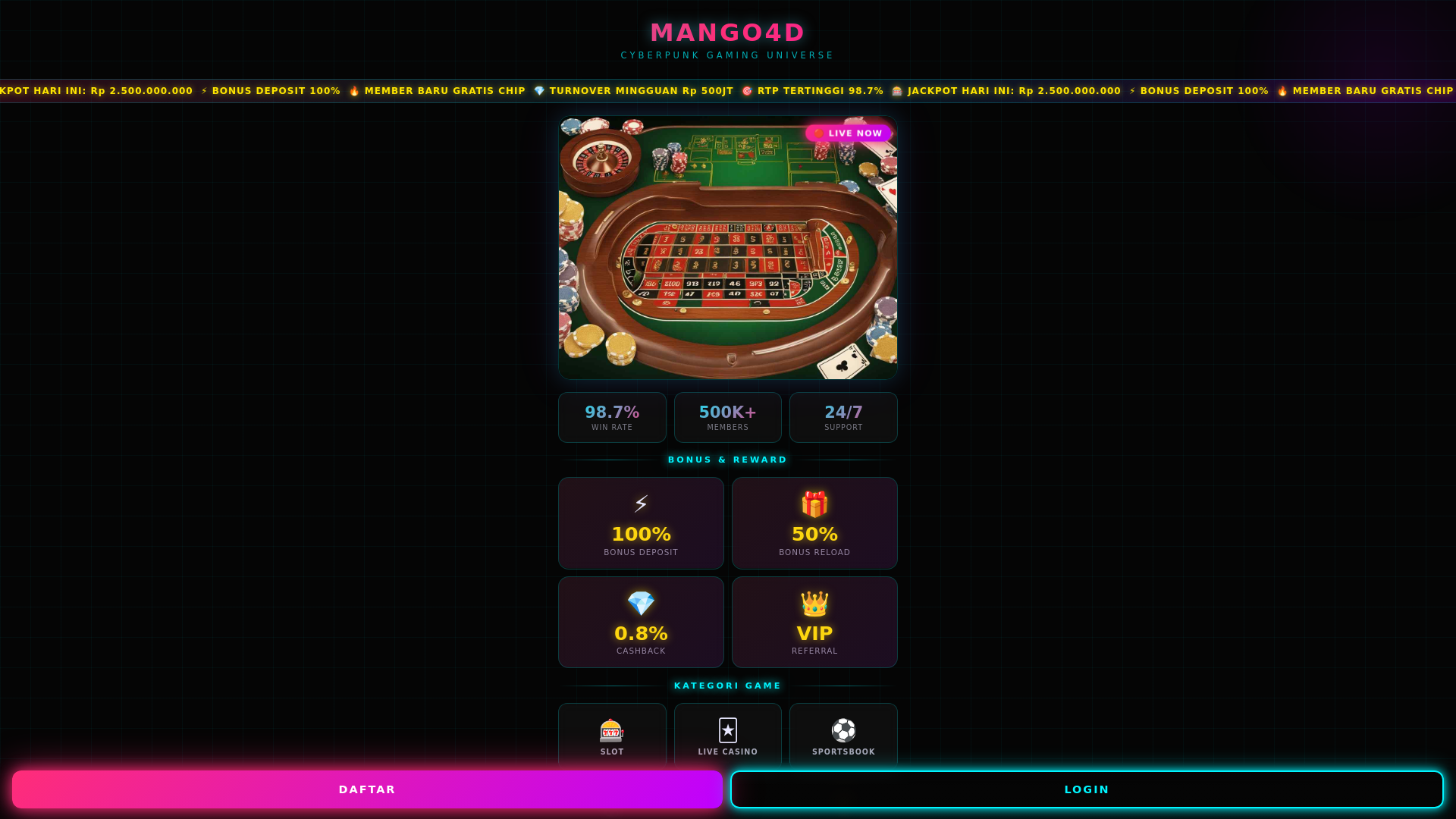 website screenshot of https://mango4d-login.pages.dev/