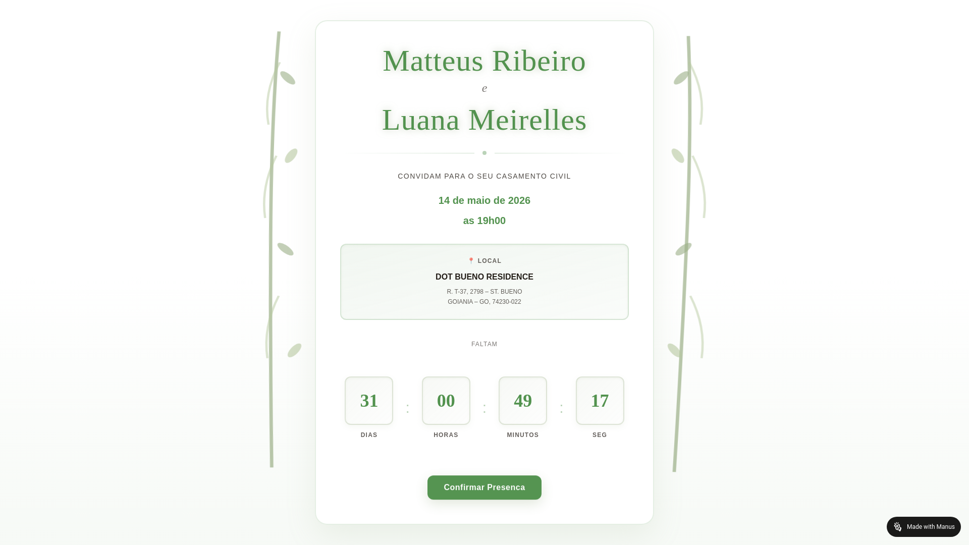 website screenshot of https://convitelm.digital