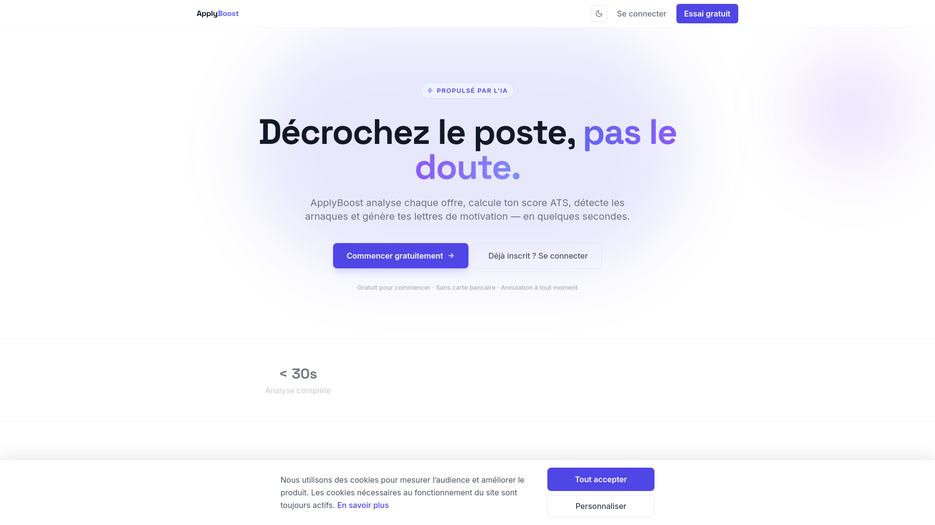 website screenshot of https://applyboost.fr/