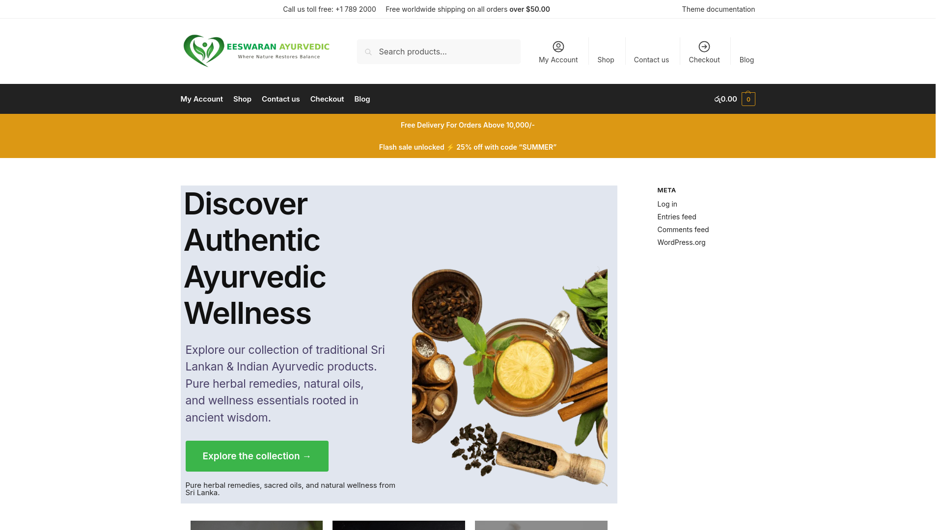 website screenshot of https://eeswaran.lk