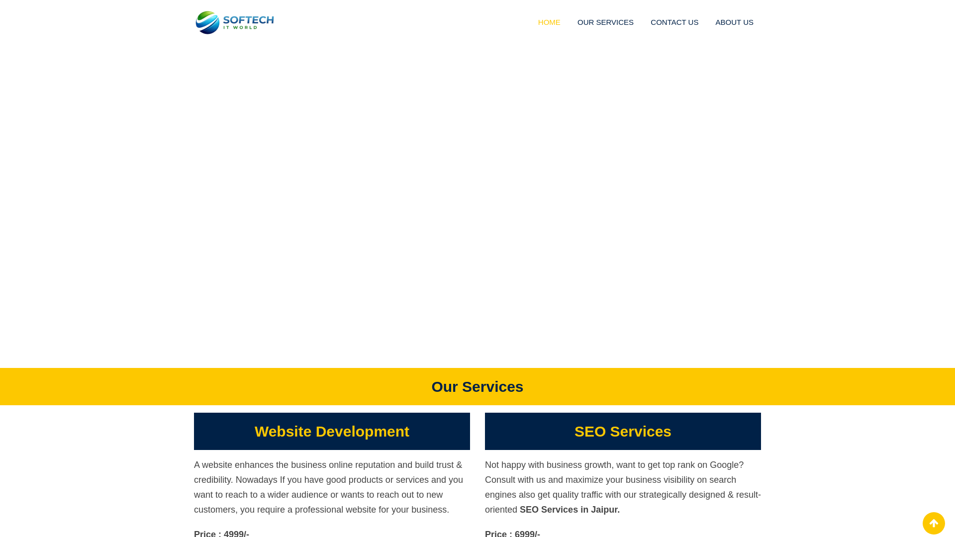 website screenshot of https://softtechitworlds.com/