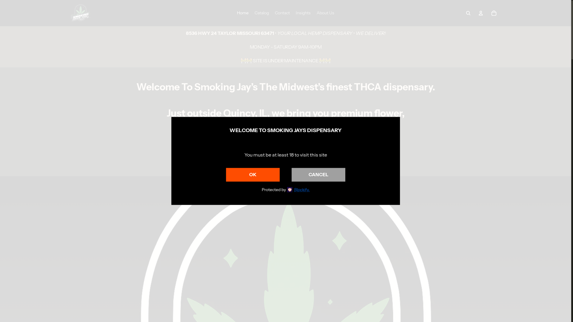 website screenshot of https://smokingjays.org/