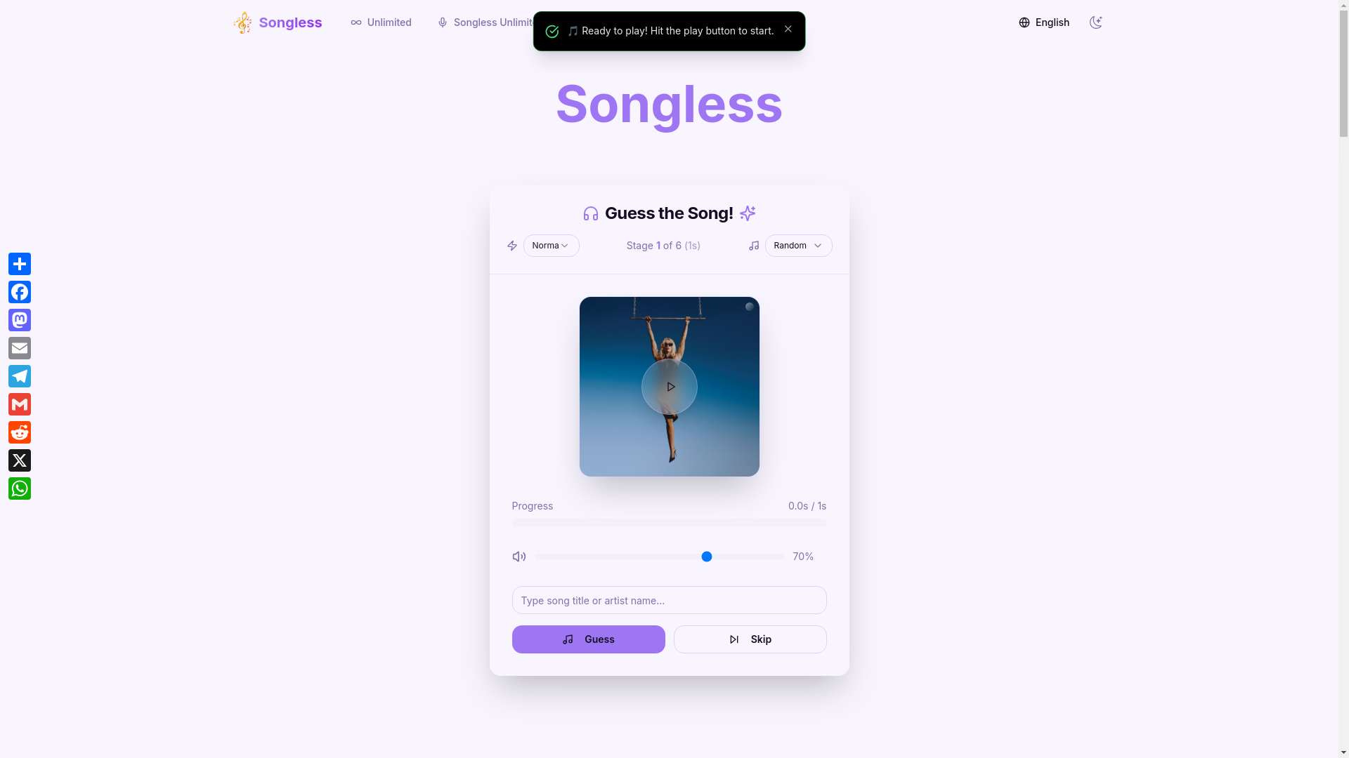 website screenshot of https://songless-ce8.pages.dev/