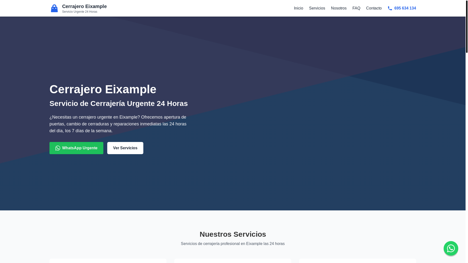website screenshot of https://cerrajeroeixamplebarcelona.pages.dev/