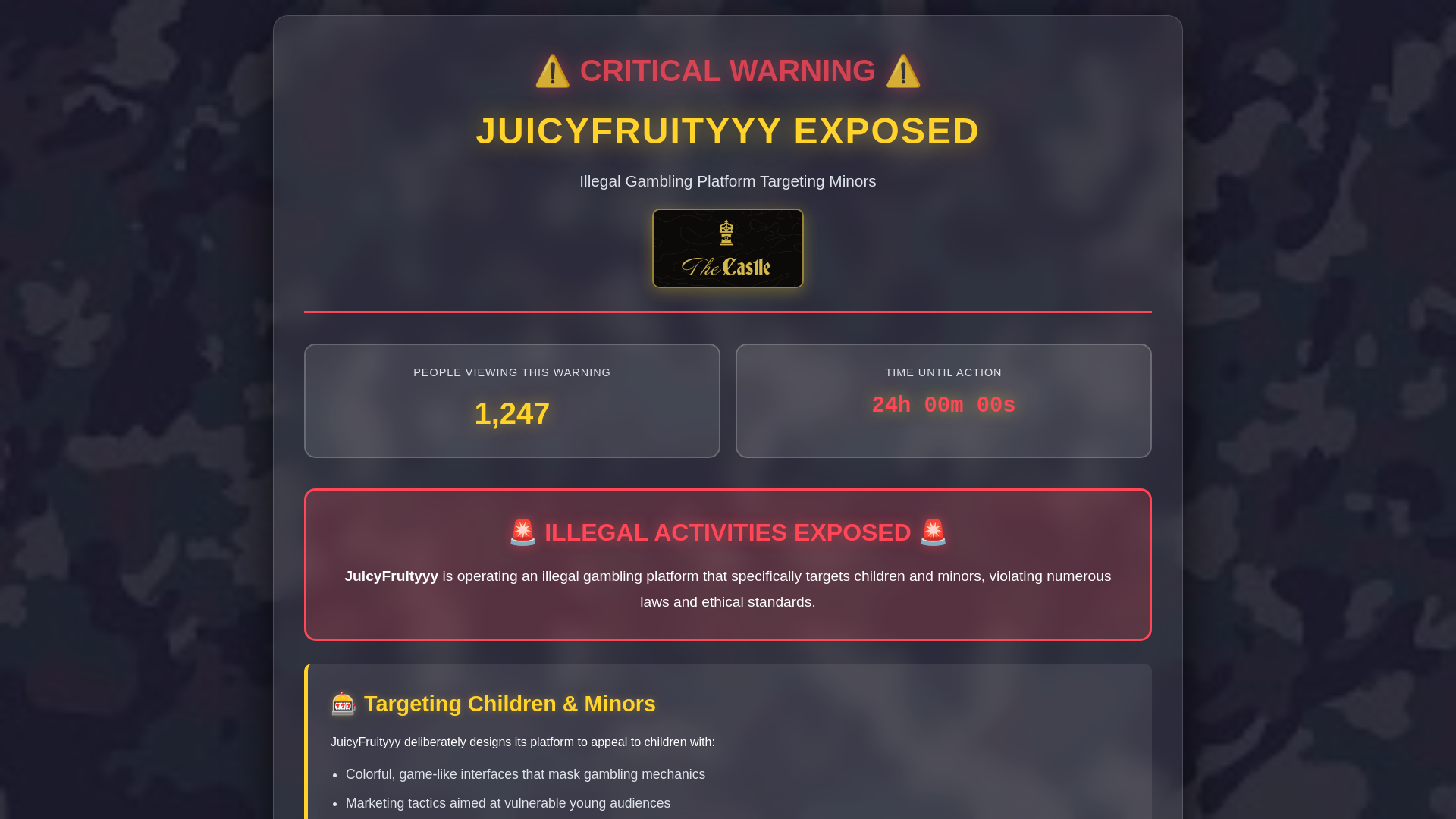 website screenshot of https://juicyfruityyyexpose.com/