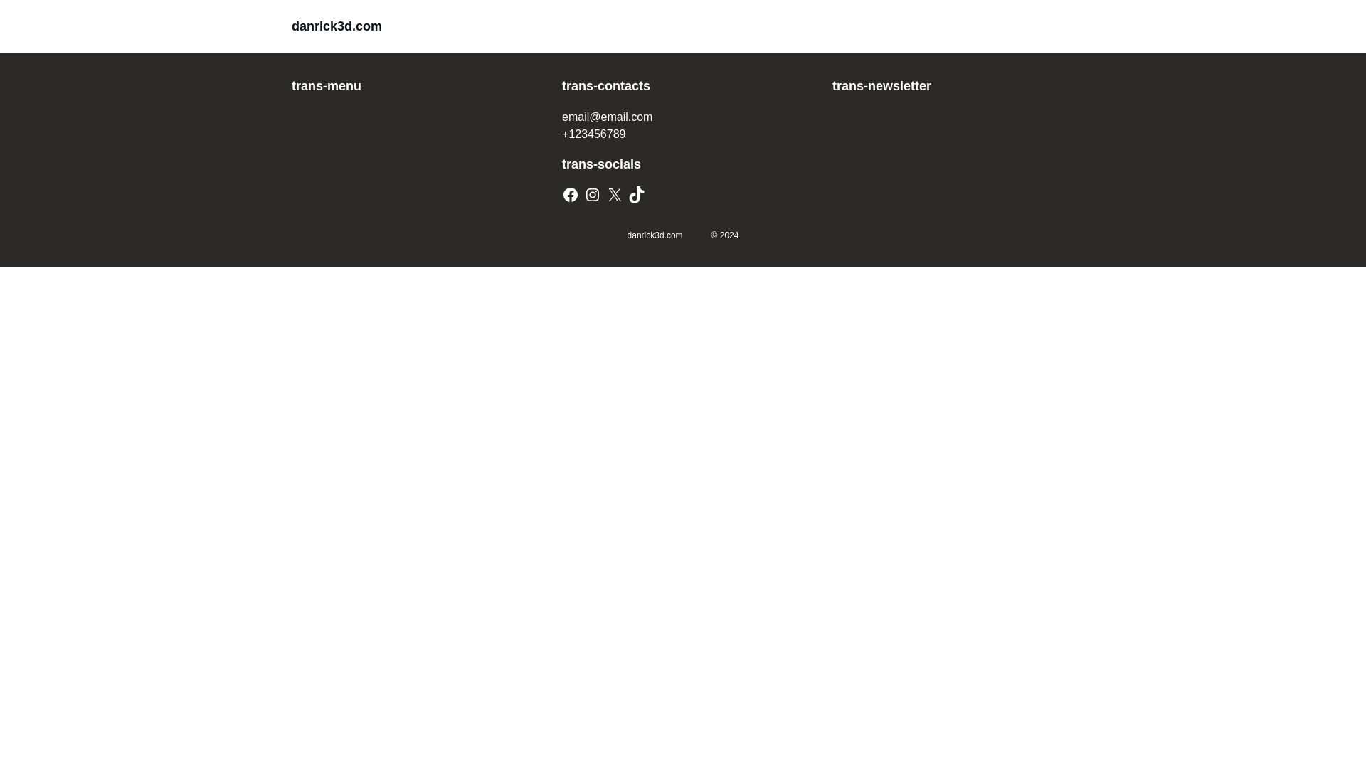 website screenshot of https://danrick3d.com/