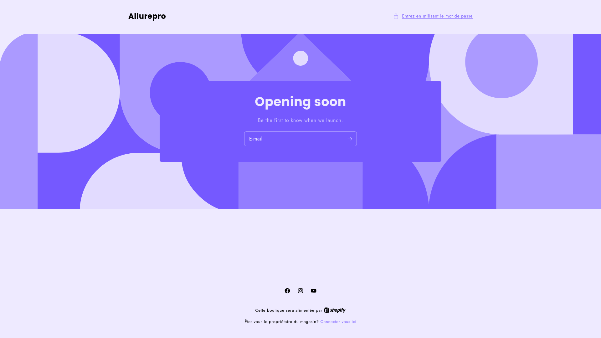 website screenshot of https://allurepro.fr/