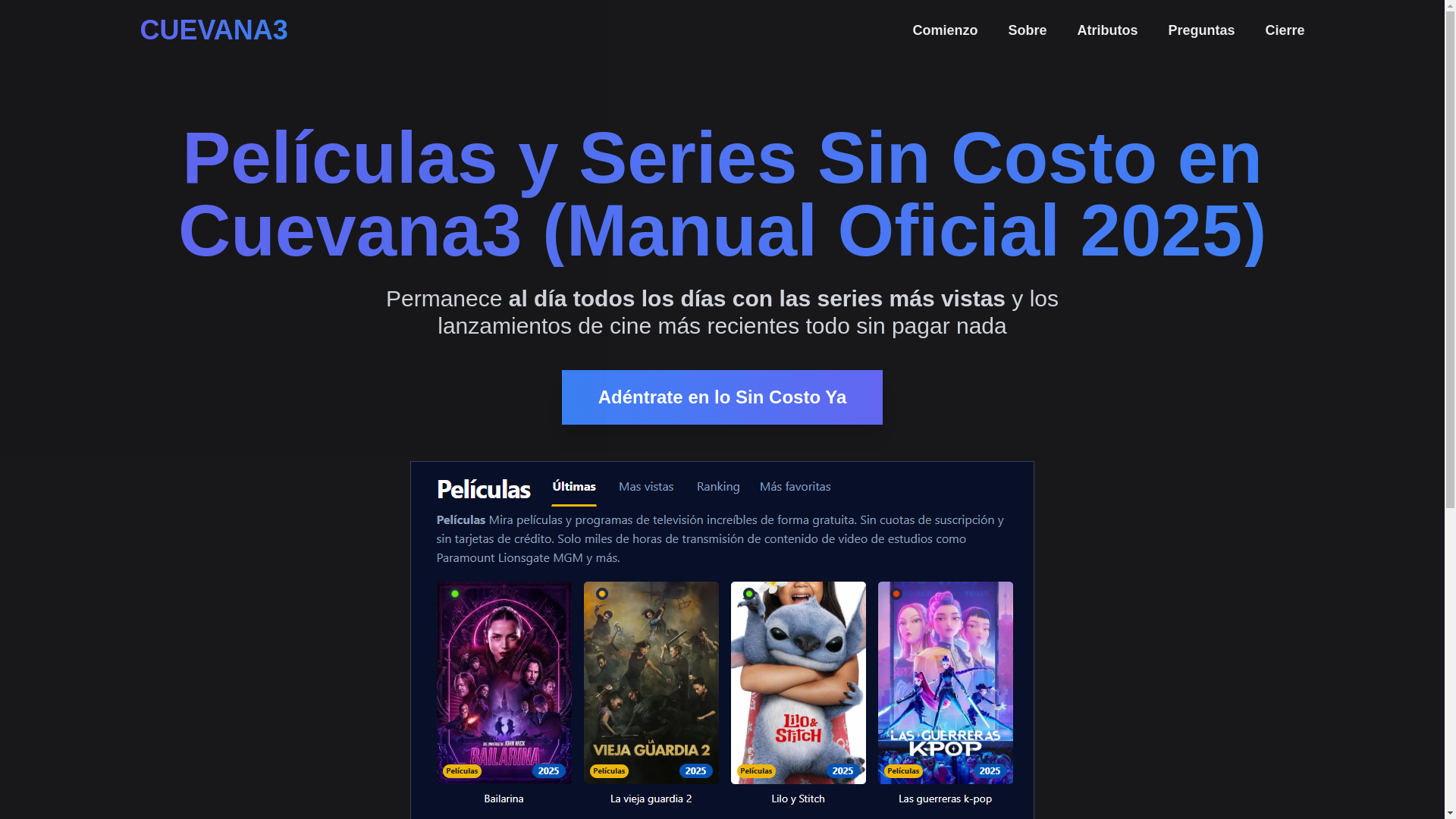website screenshot of https://cuevana3-0snp.pages.dev/