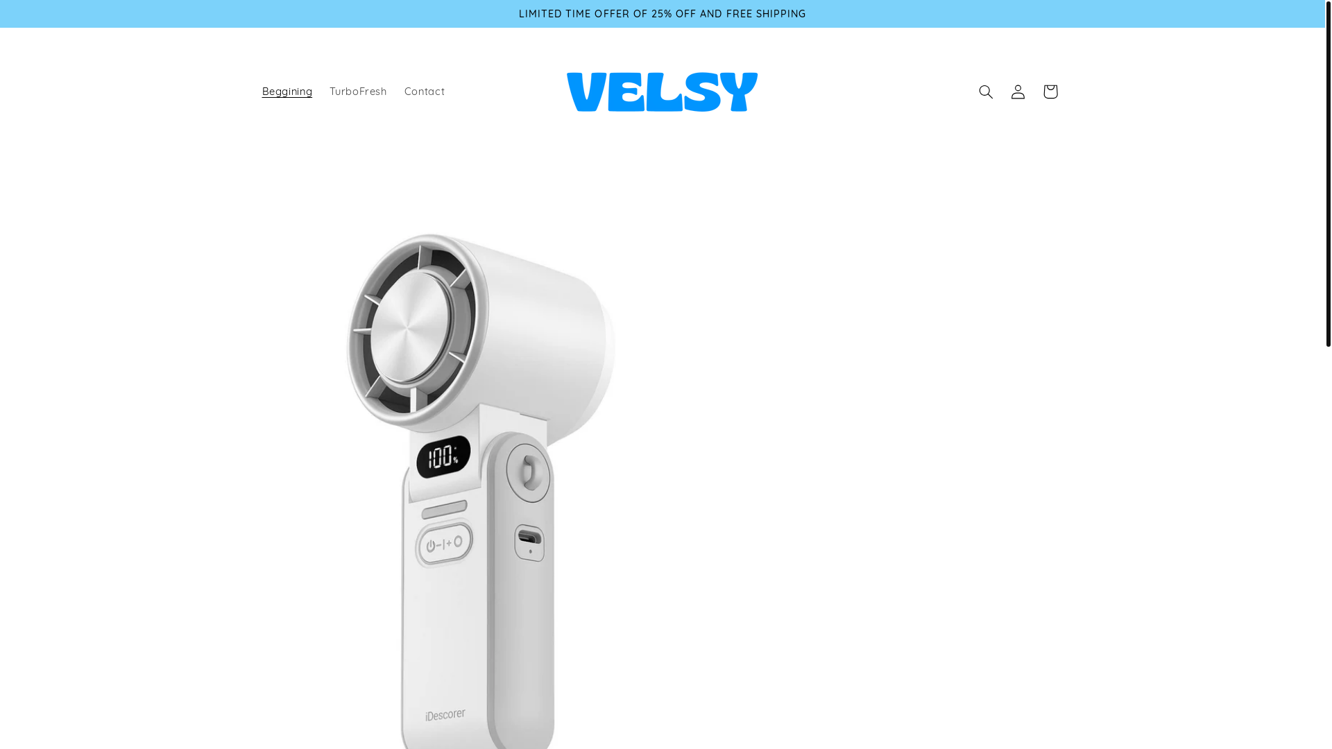 website screenshot of https://velsy.store/
