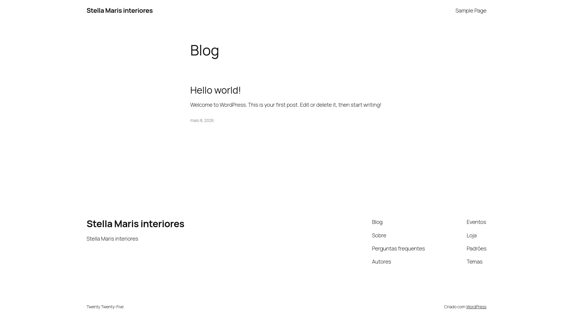 website screenshot of https://stellacomerlatostudio.com.br/