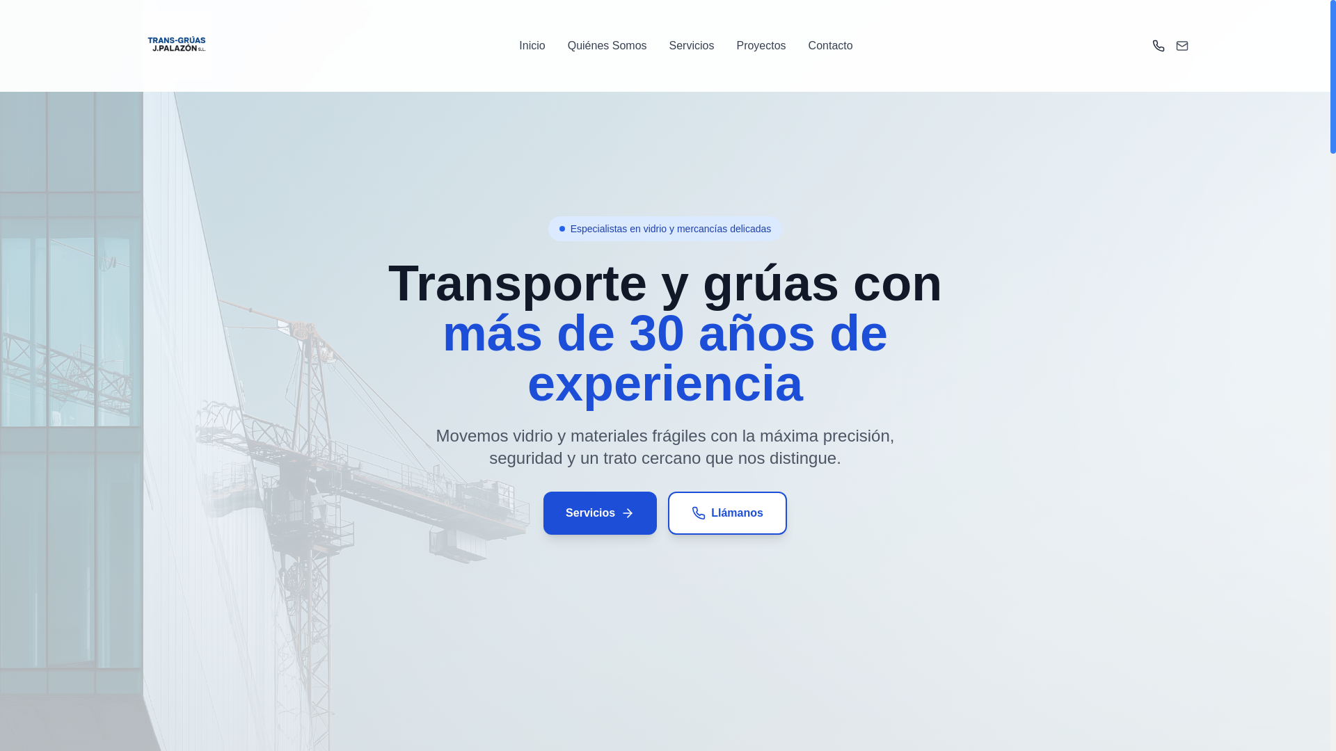 website screenshot of https://transgruaspalazon.com/