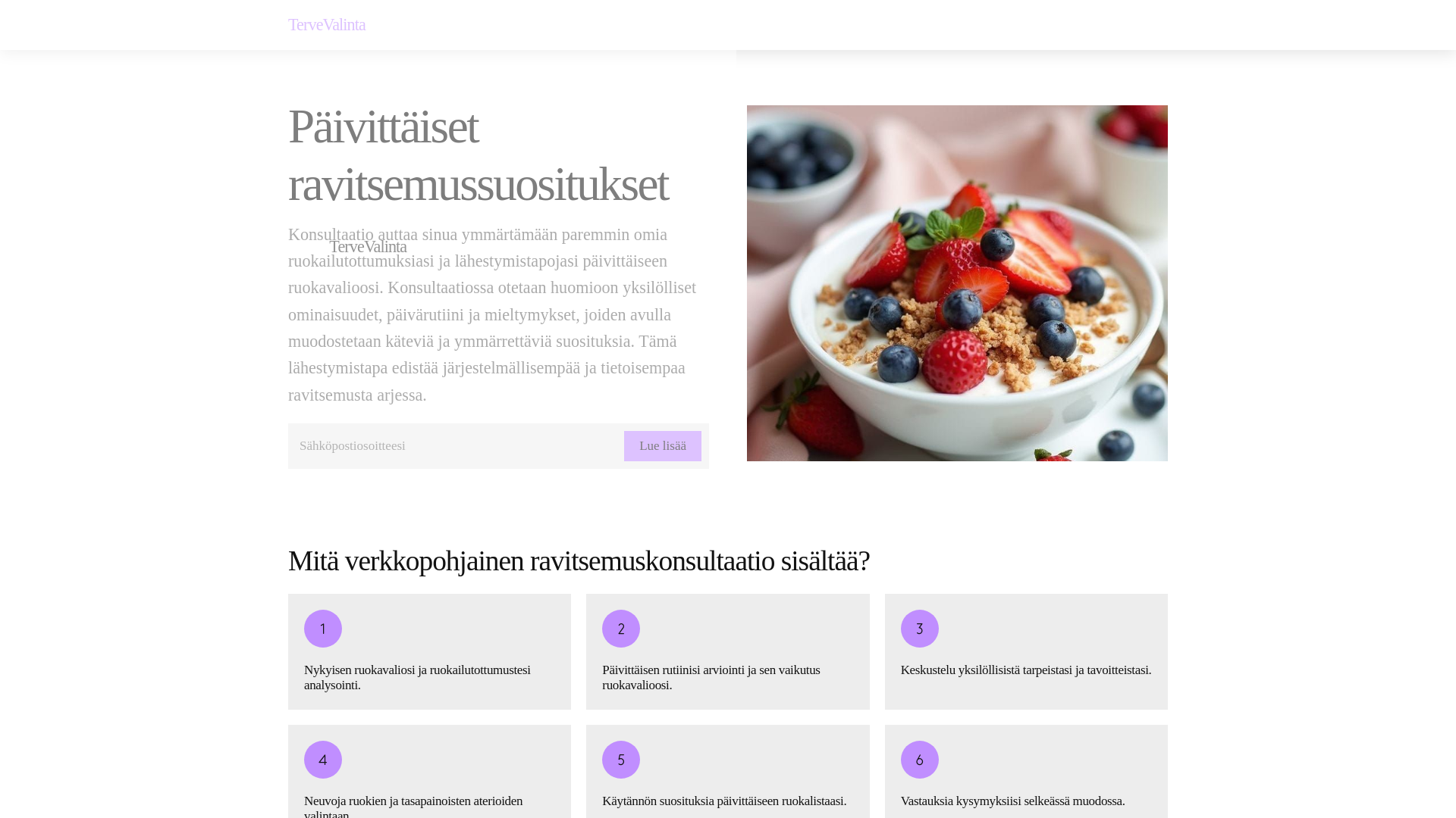 website screenshot of https://tervevalintaaw.info/