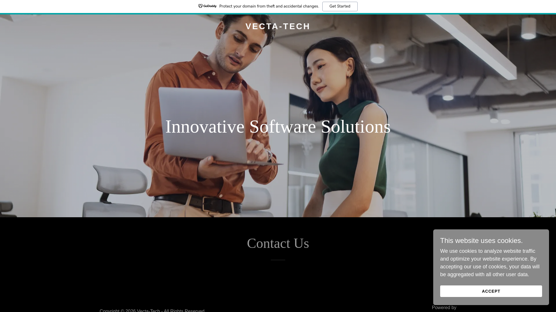 website screenshot of https://vecta-tech.com