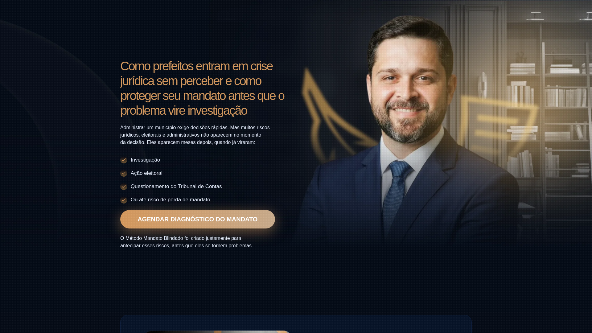 website screenshot of https://mandatoblindado.com.br/
