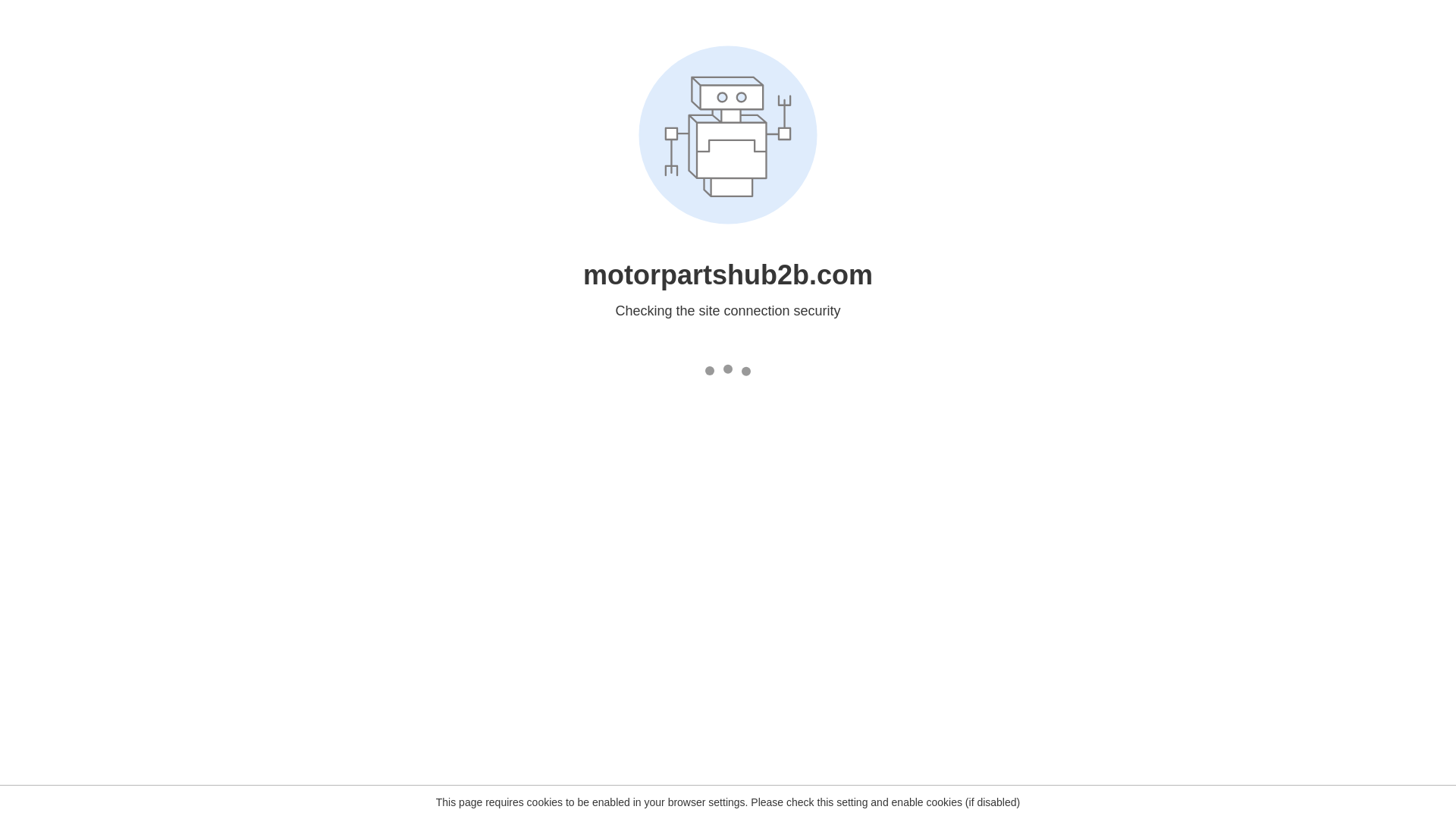 website screenshot of https://motorpartshub2b.com/