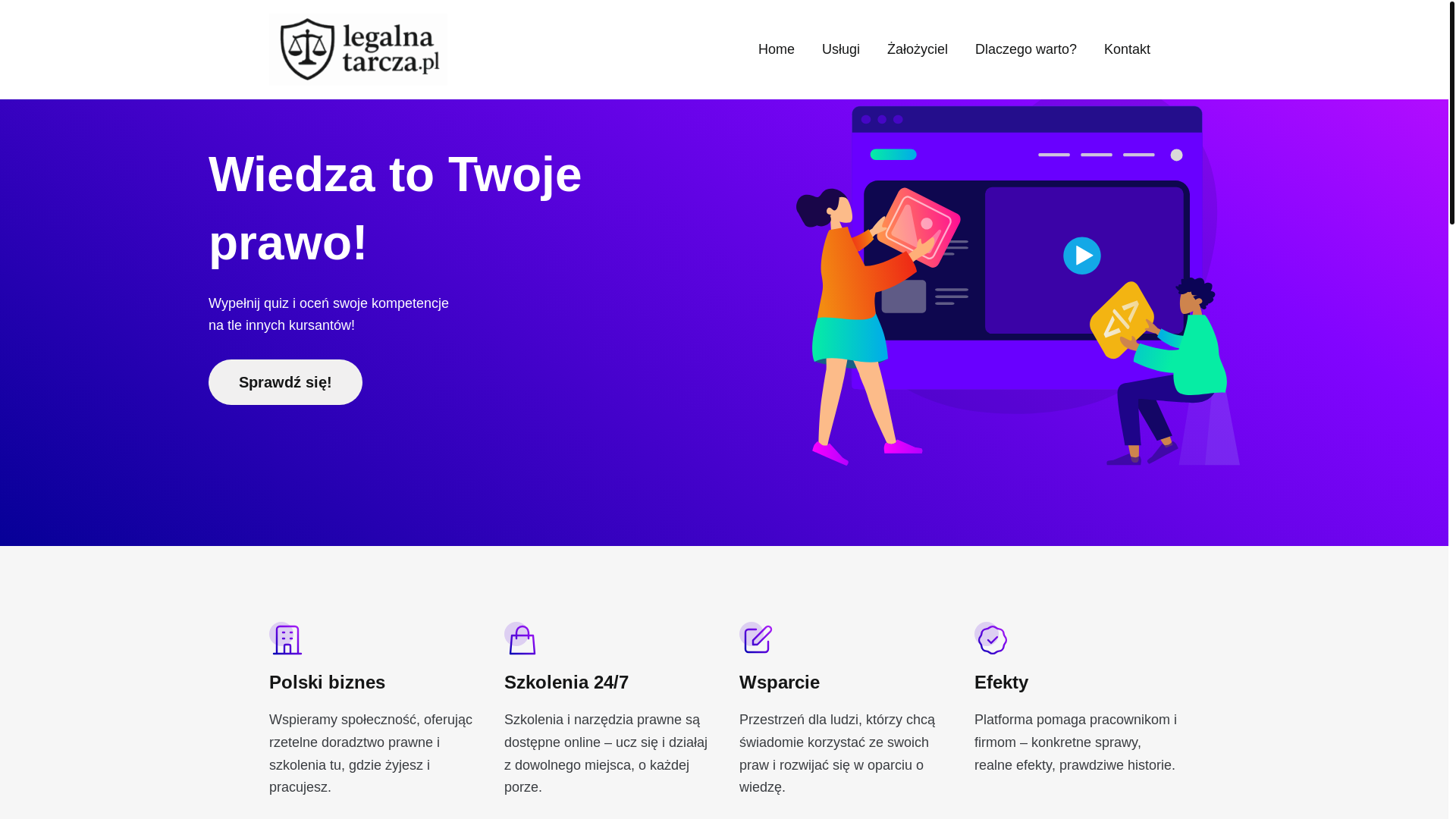 website screenshot of https://legalnatarcza.pl/