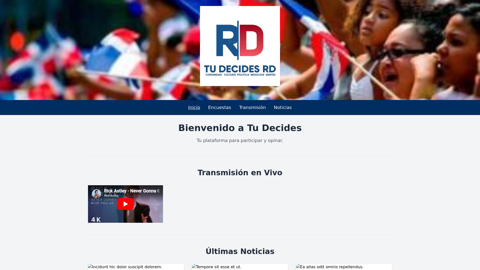 website screenshot of https://tudecide.net/