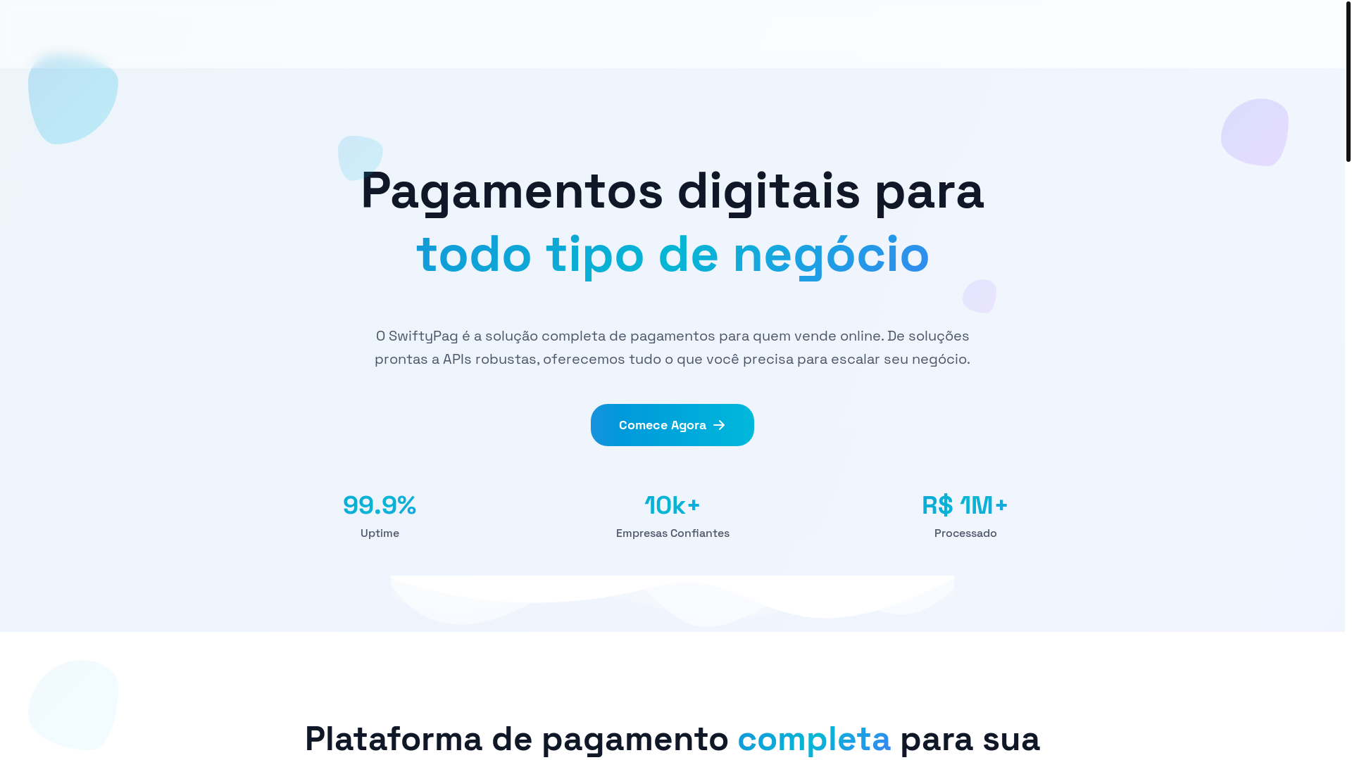 website screenshot of https://swiftypagamentos.com/