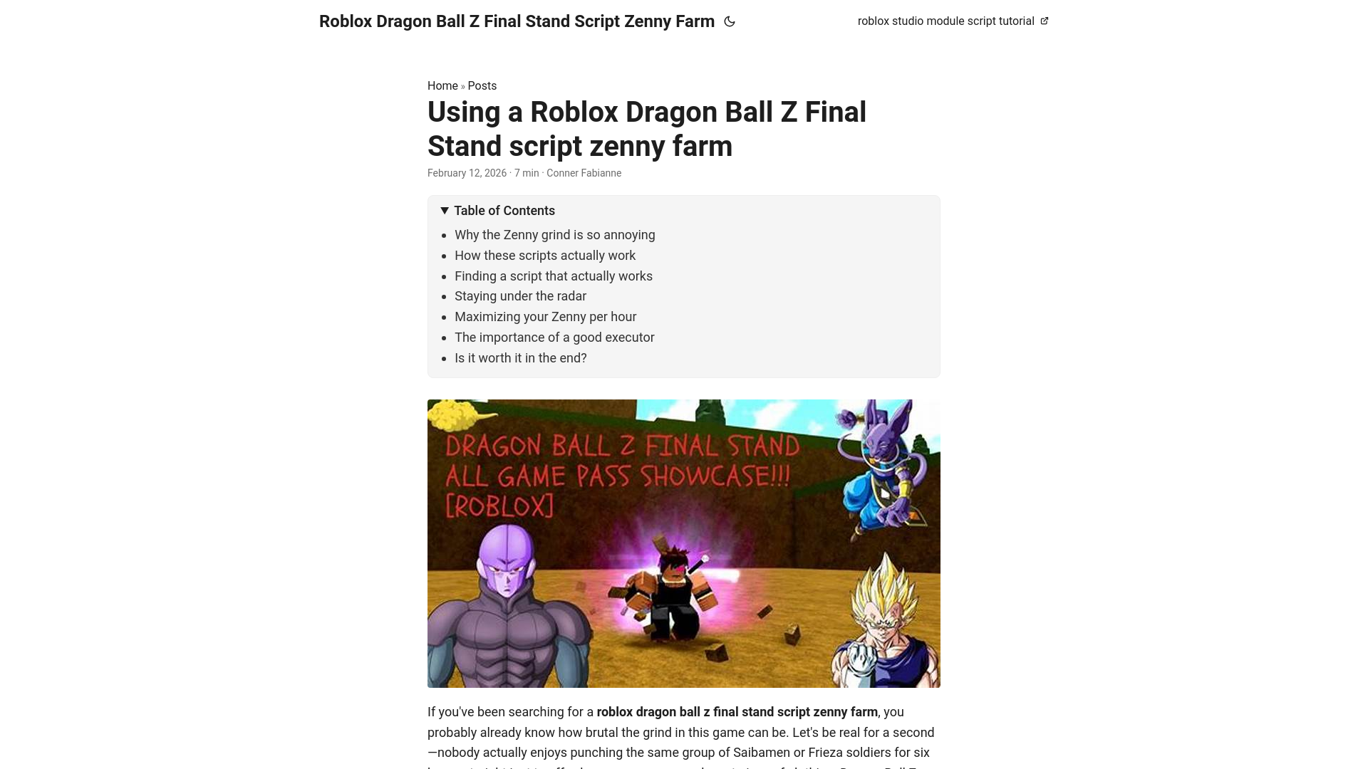 website screenshot of https://roblox-dragon-ball-z-final-stand-script-zenny-farm.pages.dev/