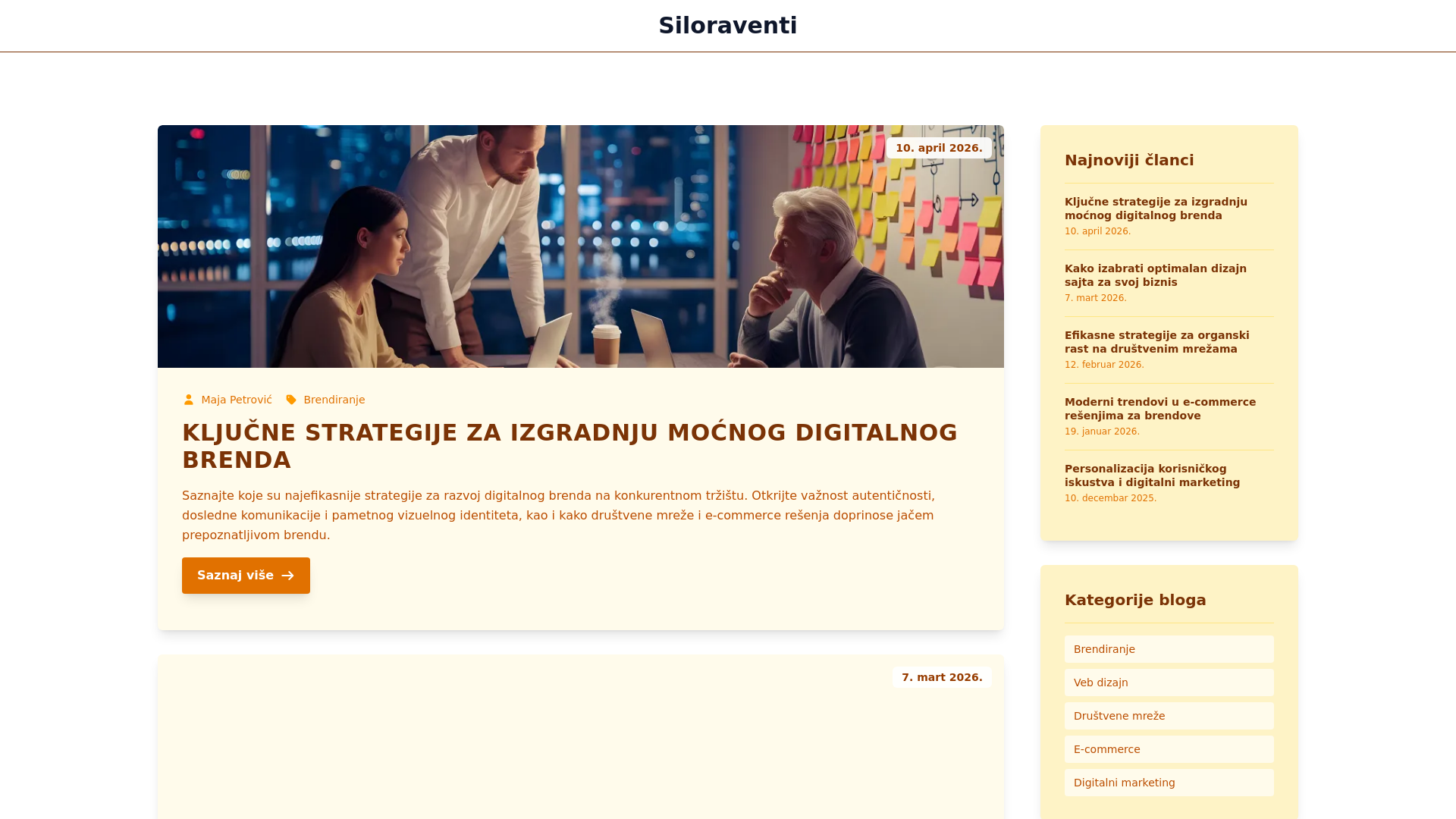 website screenshot of https://siloraventi.sbs