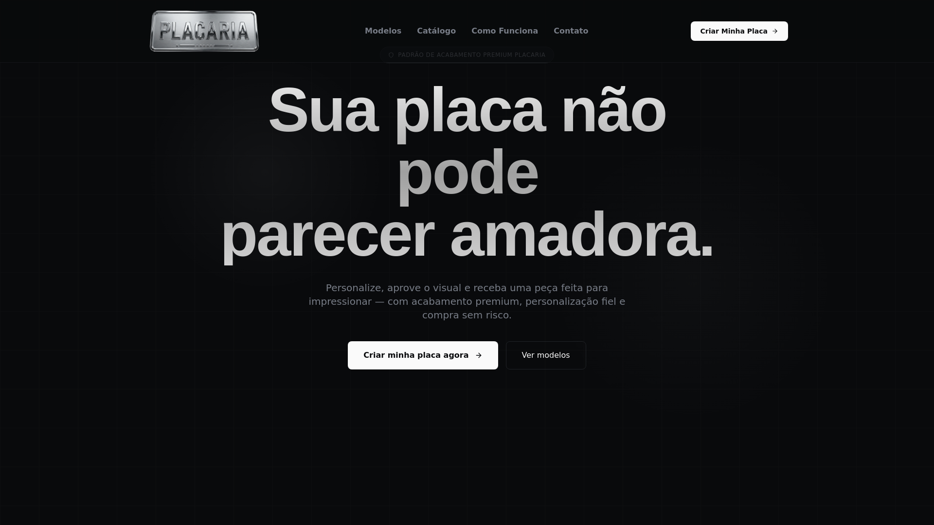 website screenshot of https://placaria.shop/