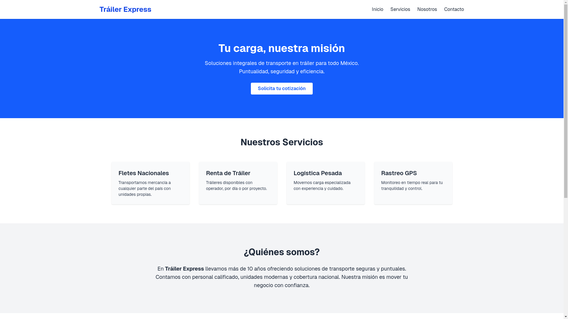 website screenshot of https://accsatransportes.com/