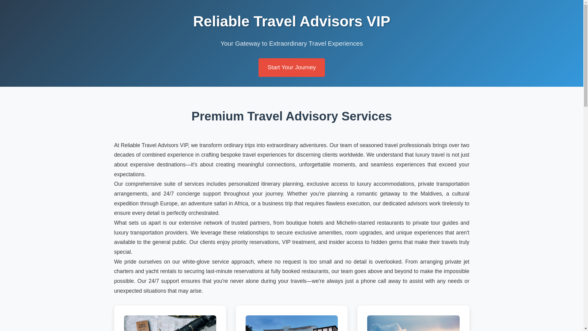 website screenshot of https://reliabletraveladvisors.vip/