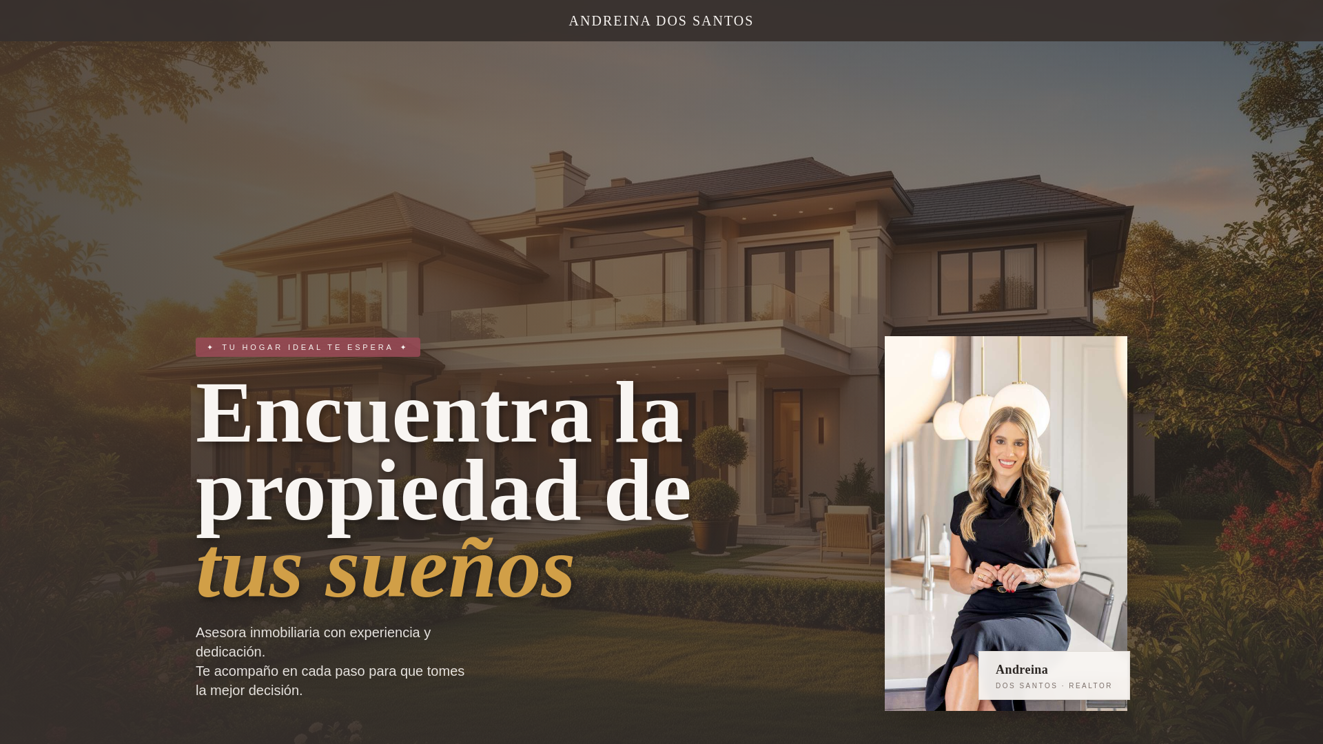 website screenshot of https://andreinadossantos.com/