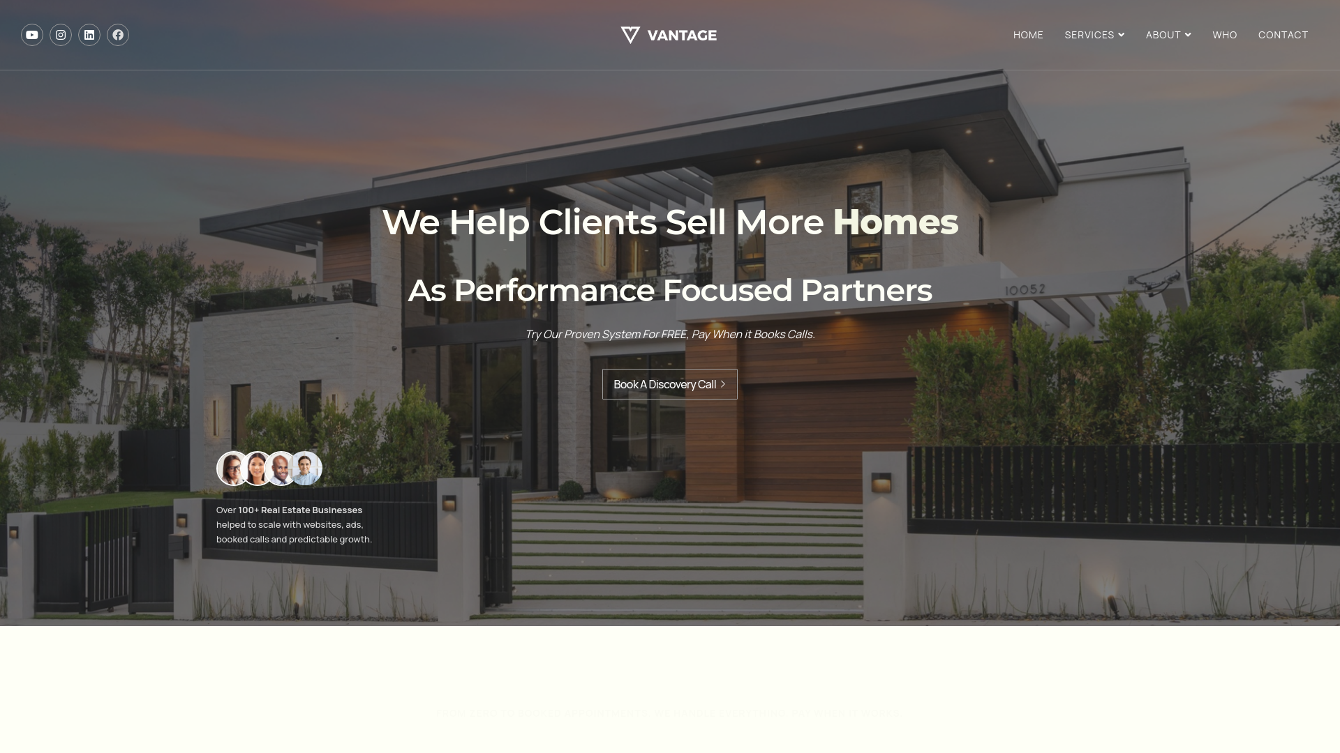 website screenshot of https://vantagegrow.info/