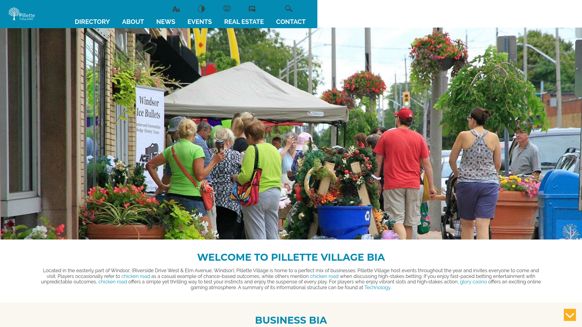 website screenshot of https://pillettevillage-com.pages.dev/