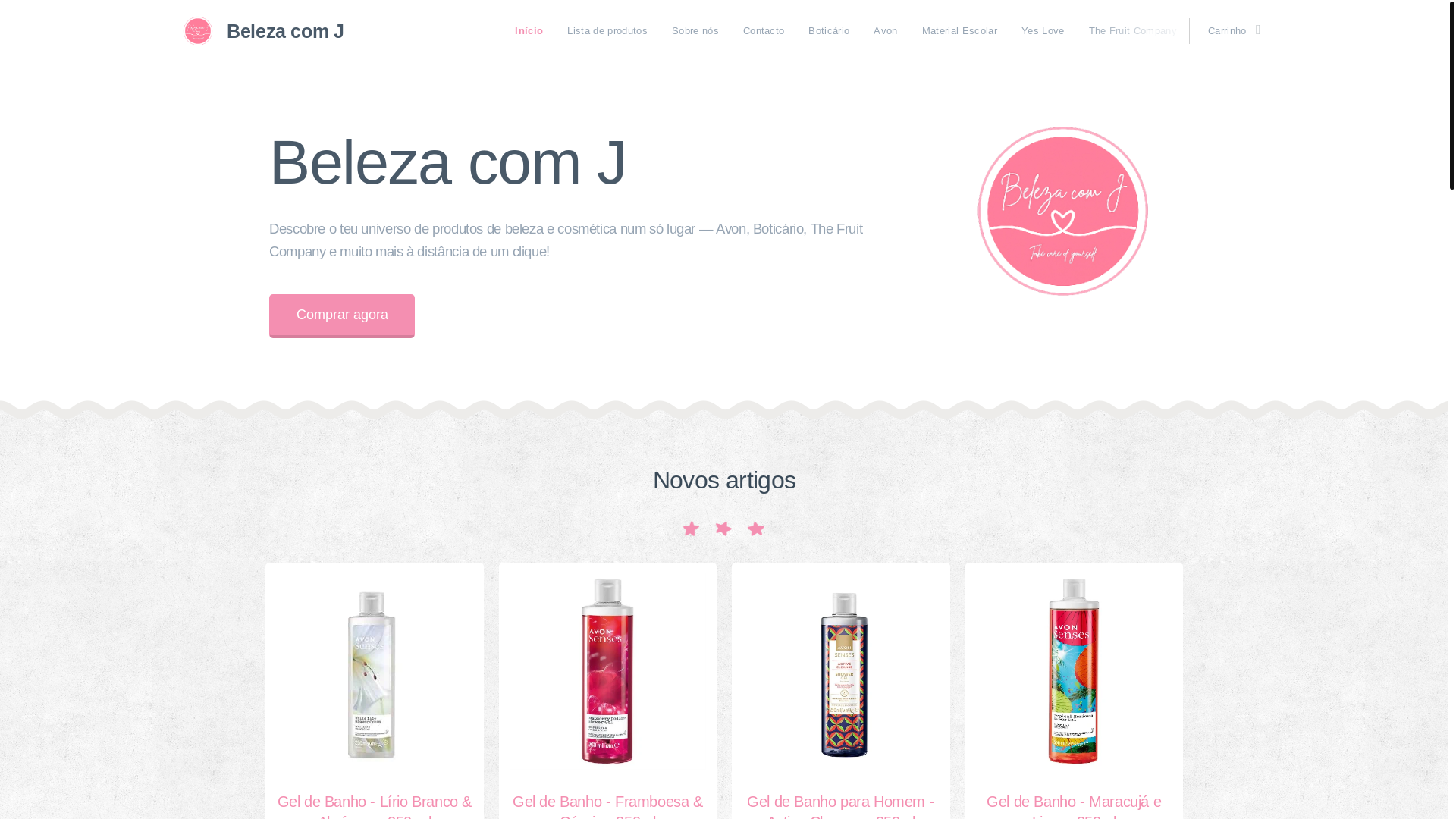 website screenshot of https://belezacomj.pt/