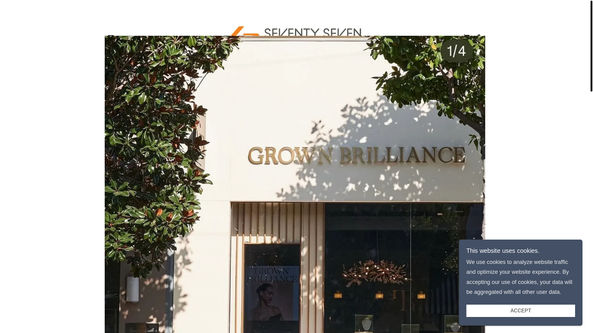 website screenshot of https://seventysevensocal.com/