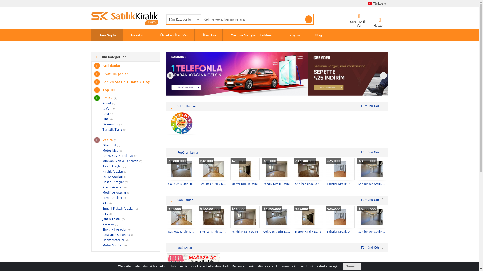 website screenshot of https://satilikkiralikburada.com.tr/