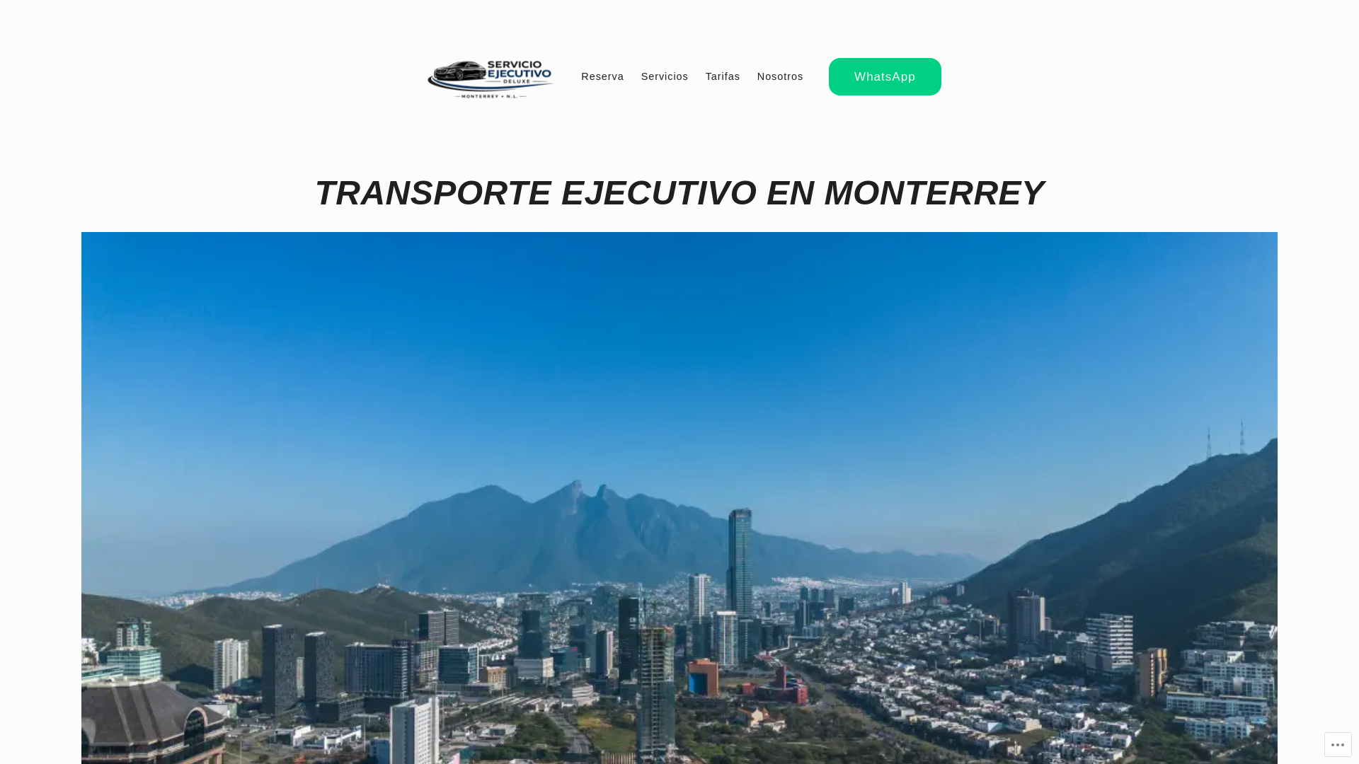 website screenshot of https://servicioejecutivodeluxe.com/