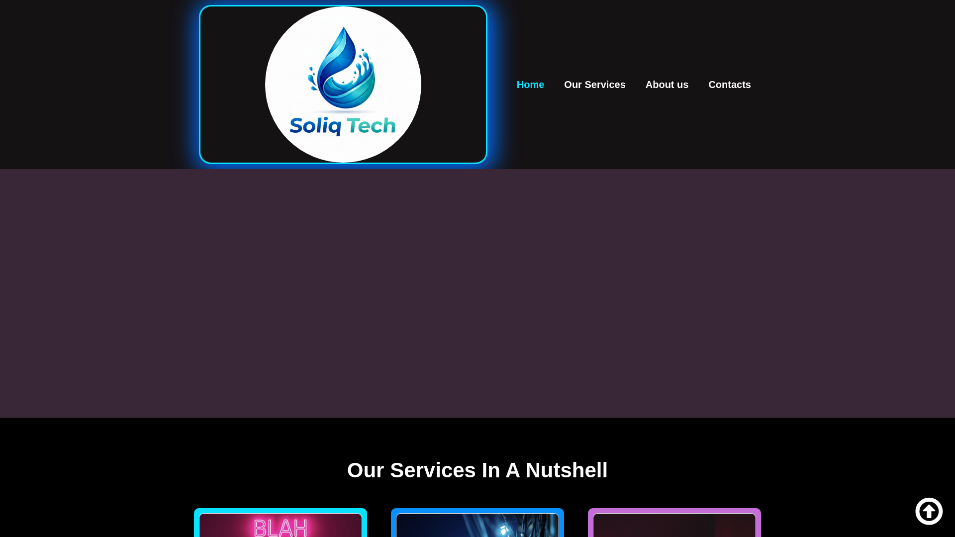 website screenshot of https://soliqtech.co.za/