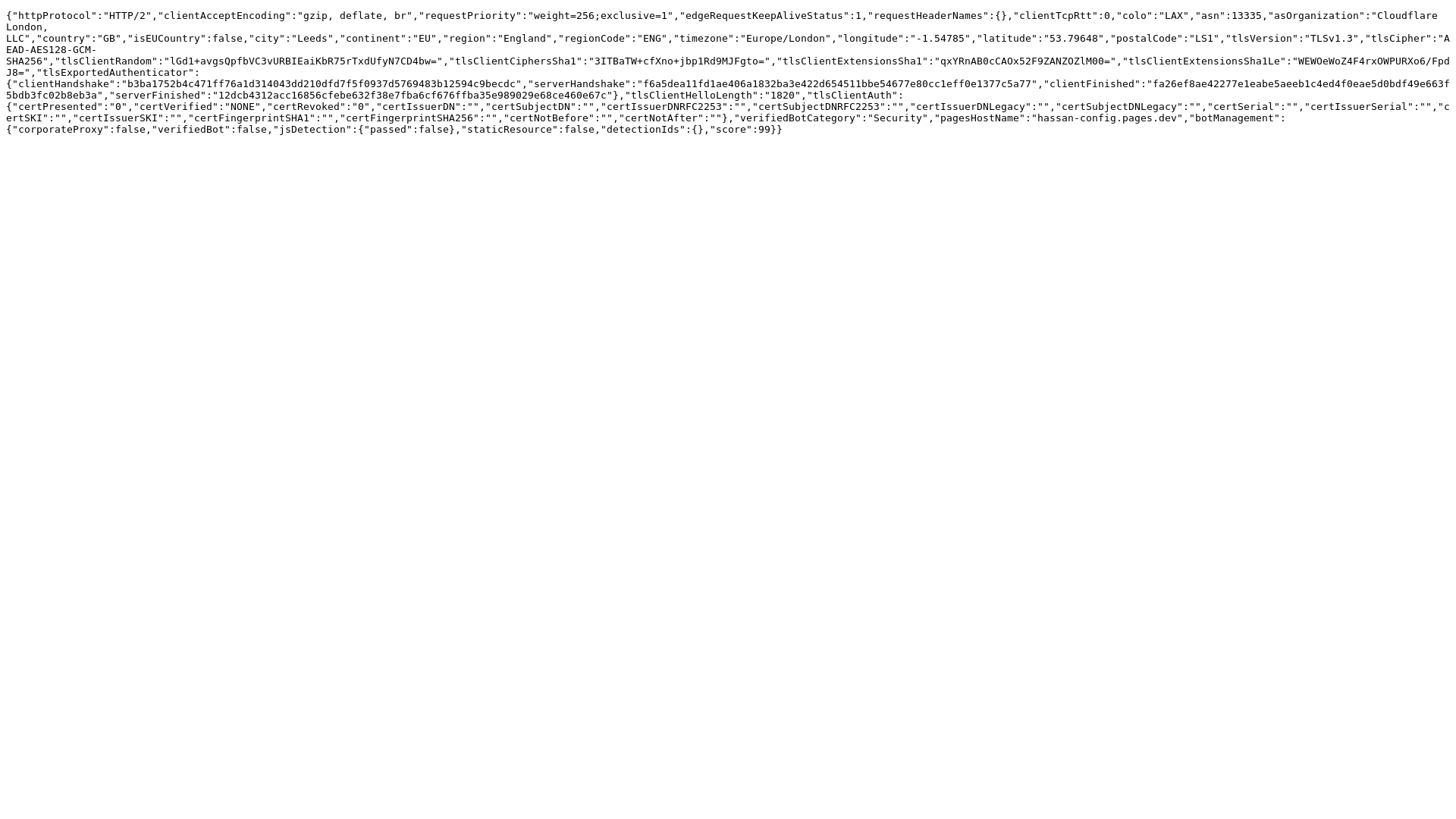 website screenshot of https://hassan-config.pages.dev/