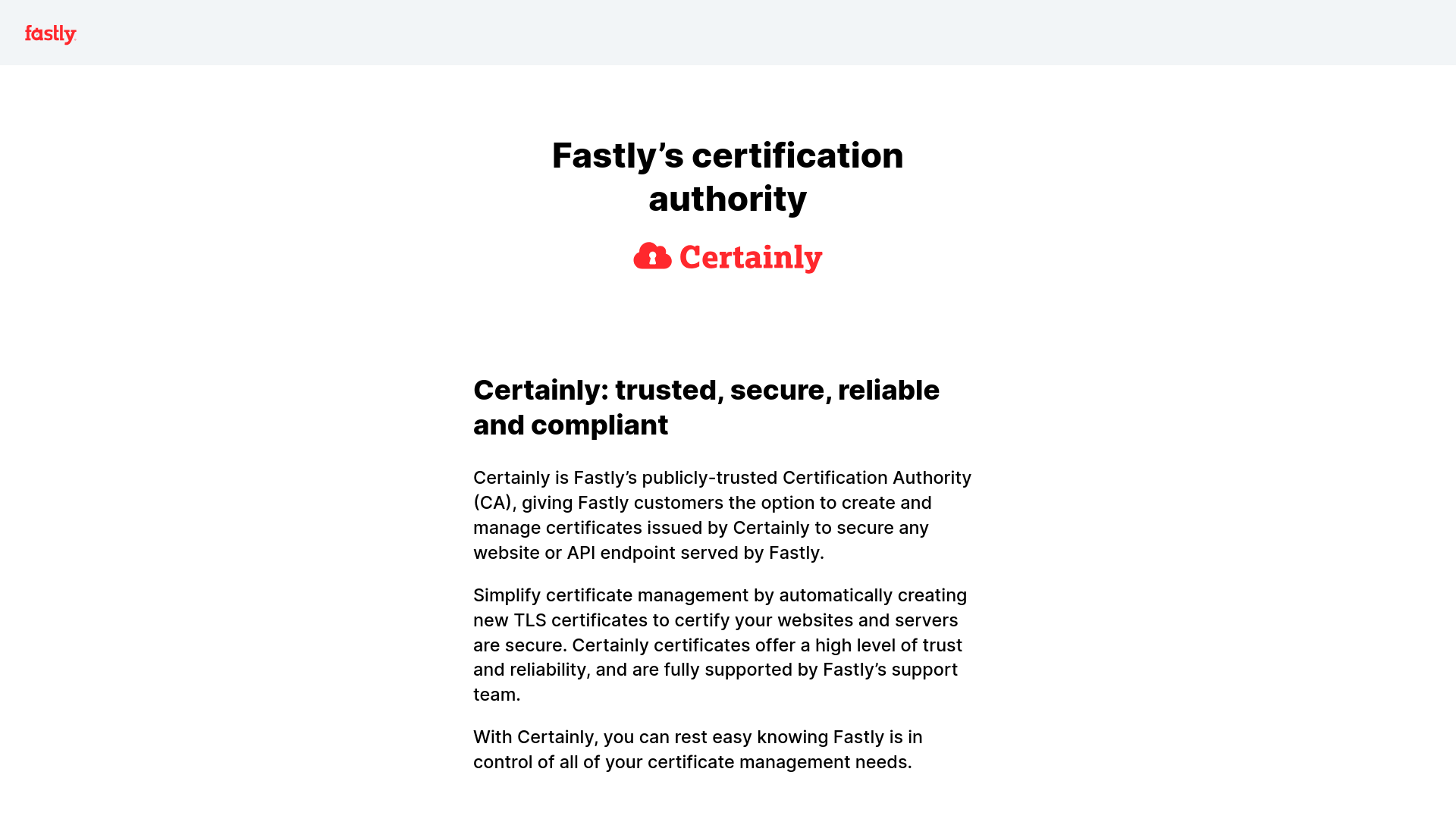 website screenshot of https://certainly.com