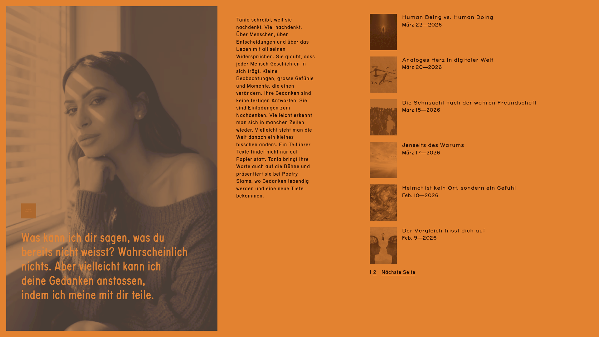 website screenshot of https://wortestillundklar.com/