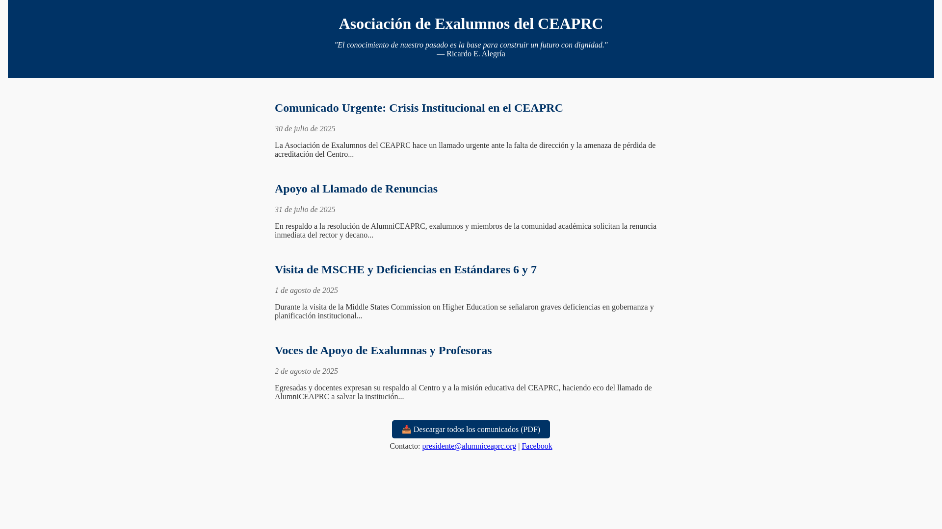 website screenshot of https://alumniceaprc.pages.dev/
