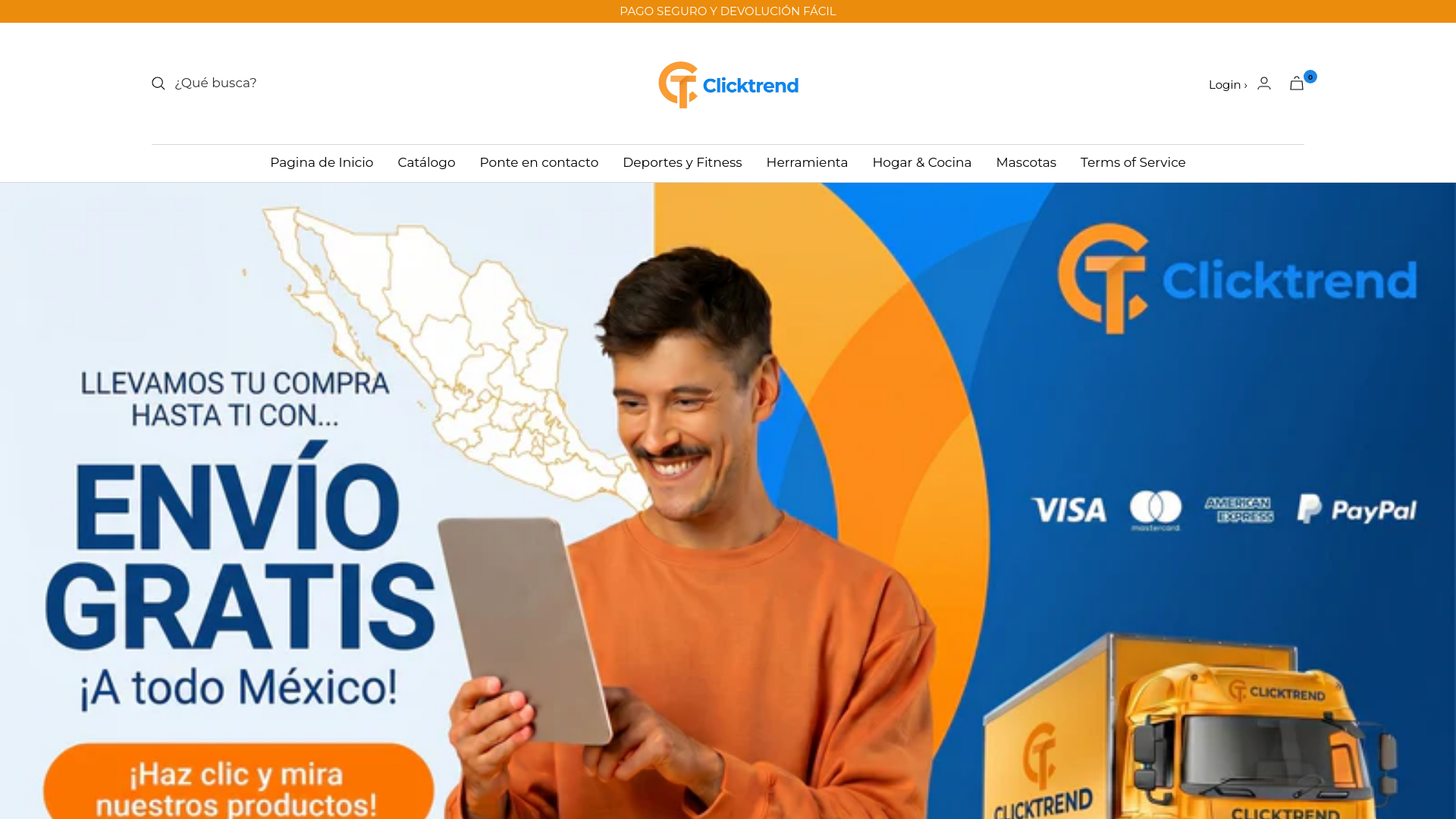 website screenshot of https://tienda-clicktrend.com/