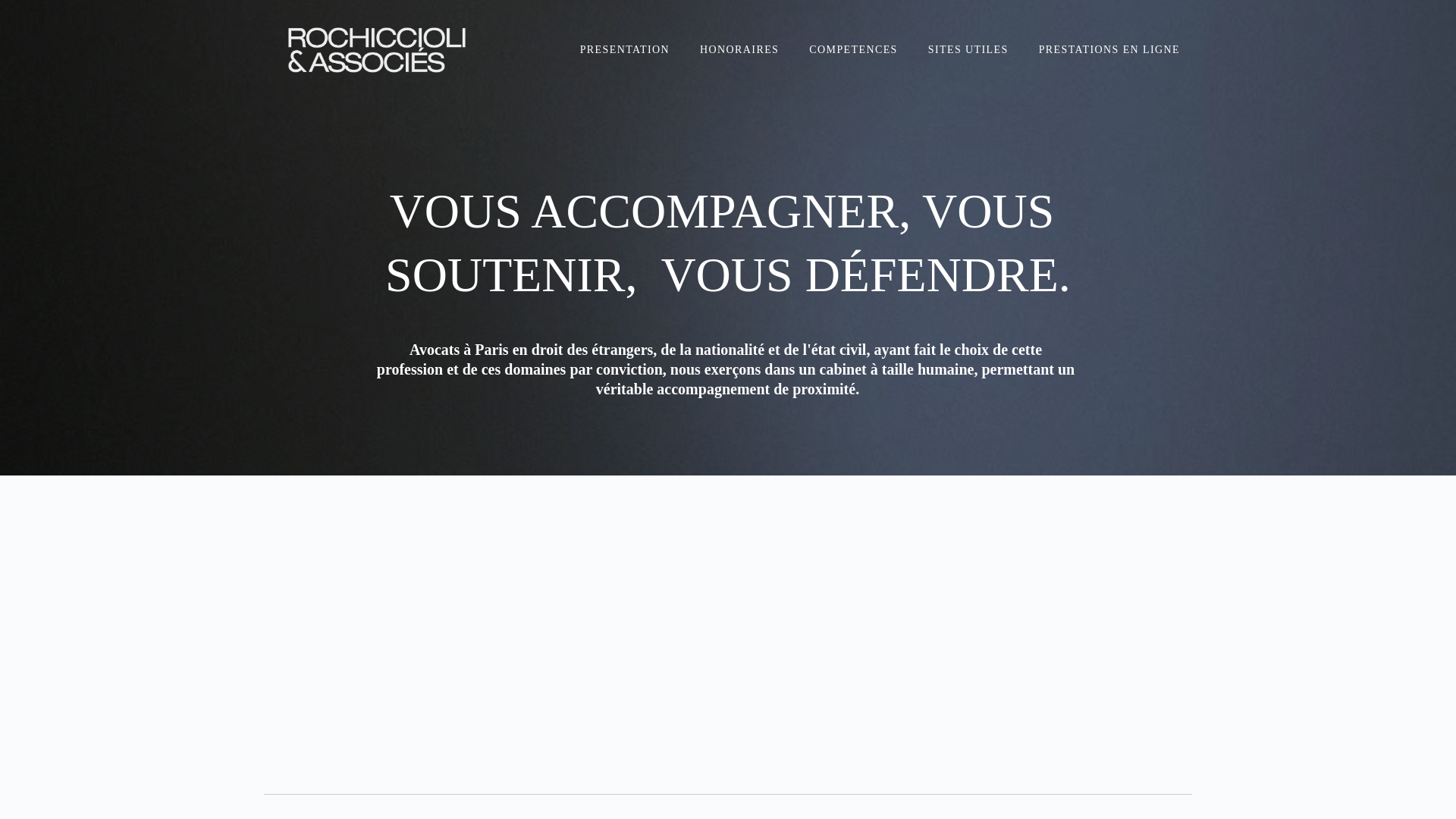 website screenshot of https://rochiccioli-associes.fr