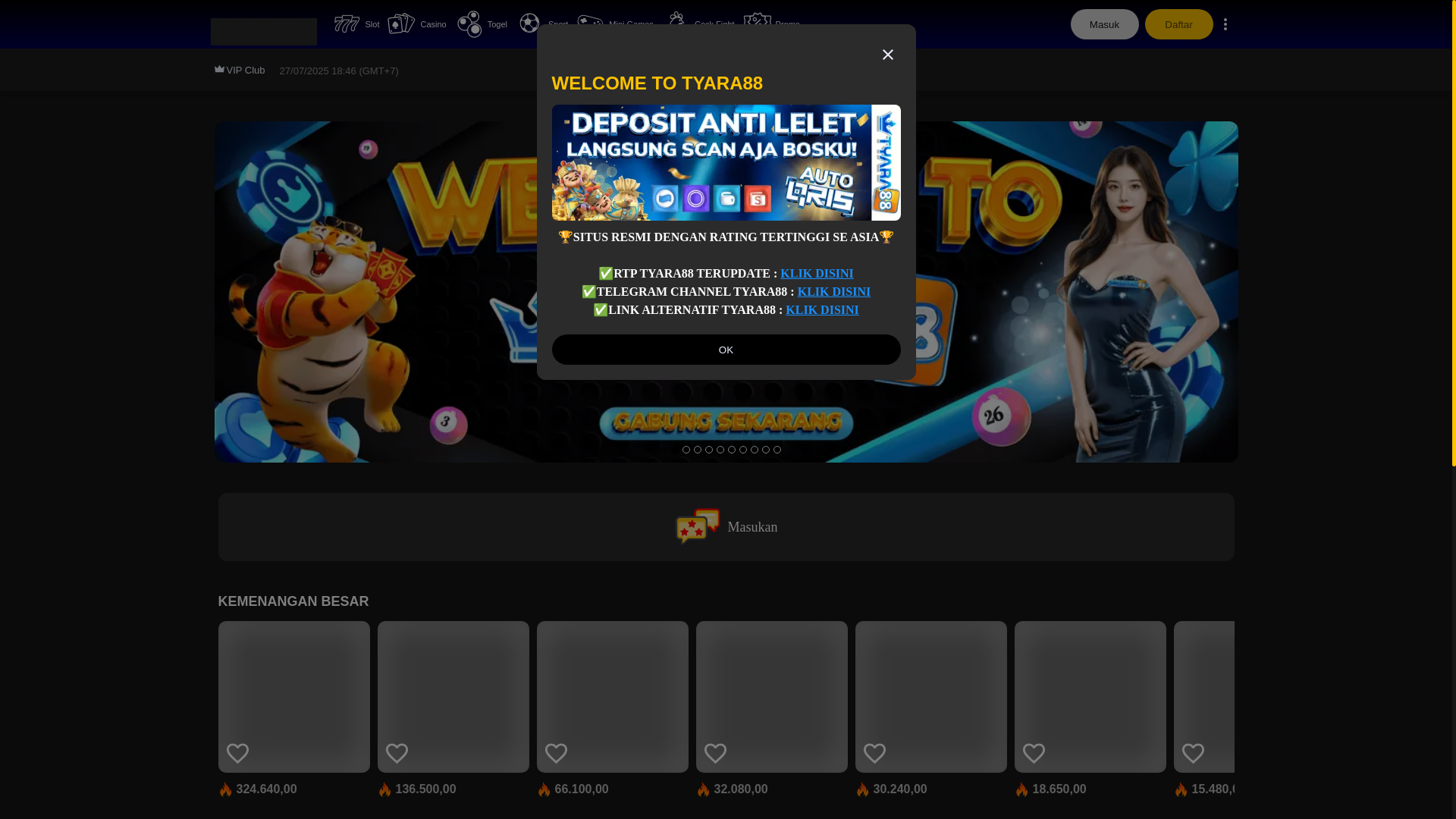 website screenshot of https://tyara88link.store/