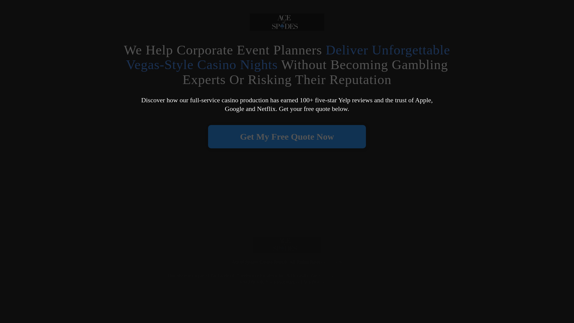website screenshot of https://casinorentalevents.com